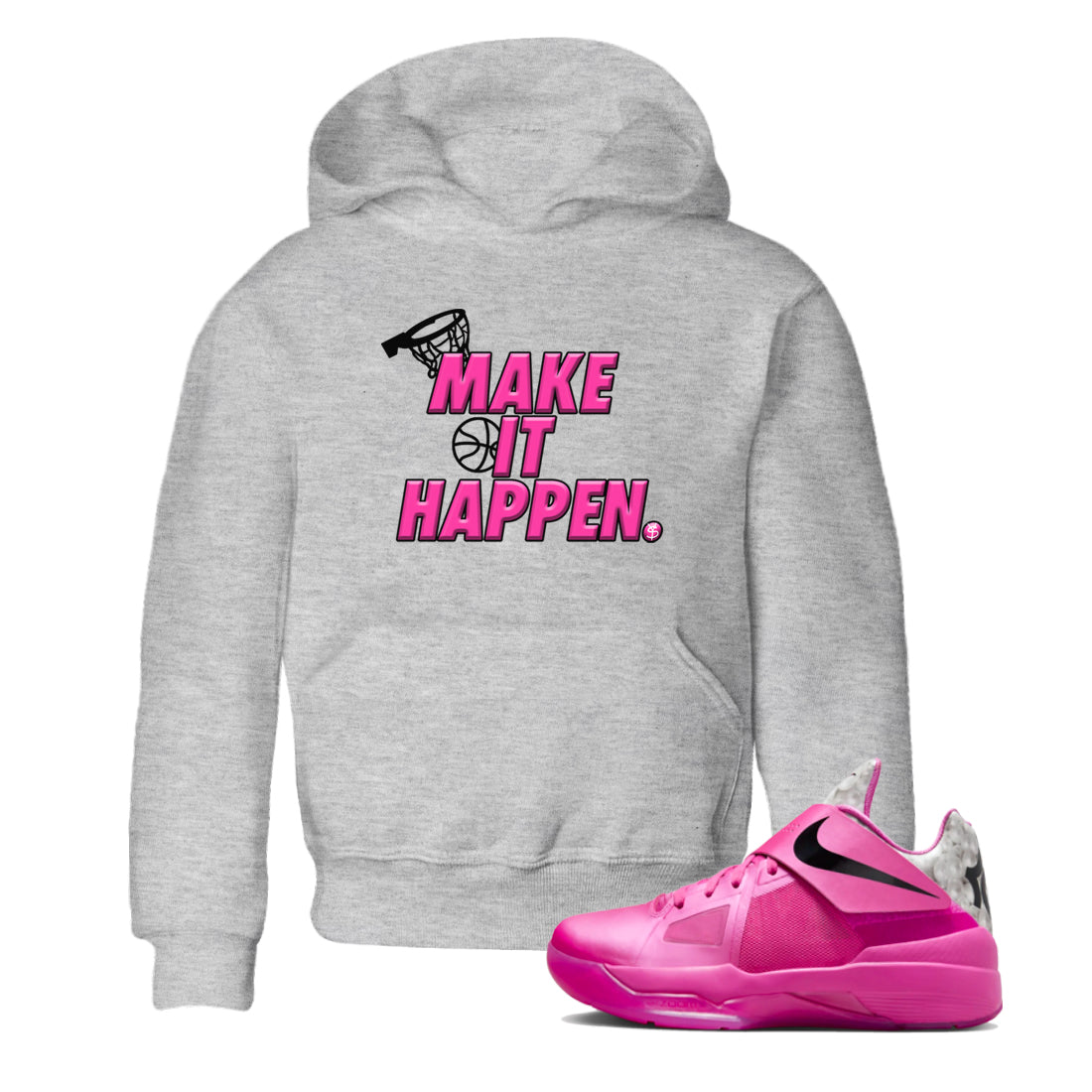 Make It Happen snkmatch Tees Kids - Nike KD 4 Aunt Pearl