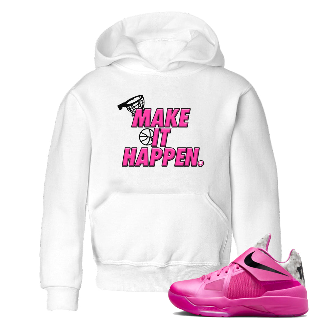 Make It Happen snkmatch Tees Kids - Nike KD 4 Aunt Pearl