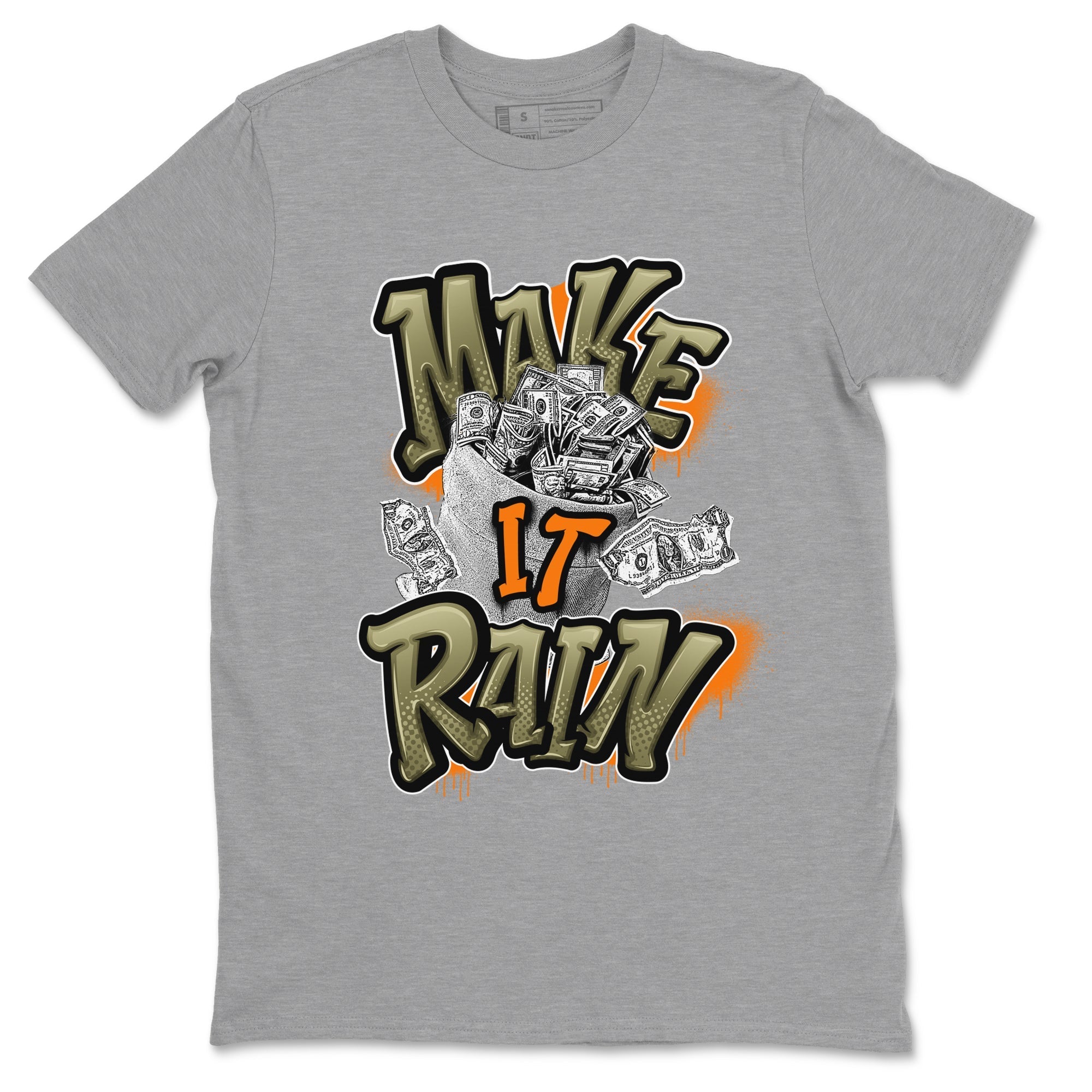 Make It Rain Money snkmatch Tees - Air Jordan 5 Olive
