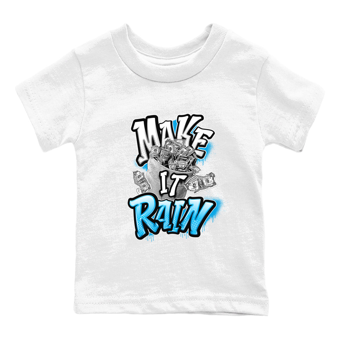 Make It Rain Money snkmatch Tees Kids - Air Jordan 9 Powder Blue