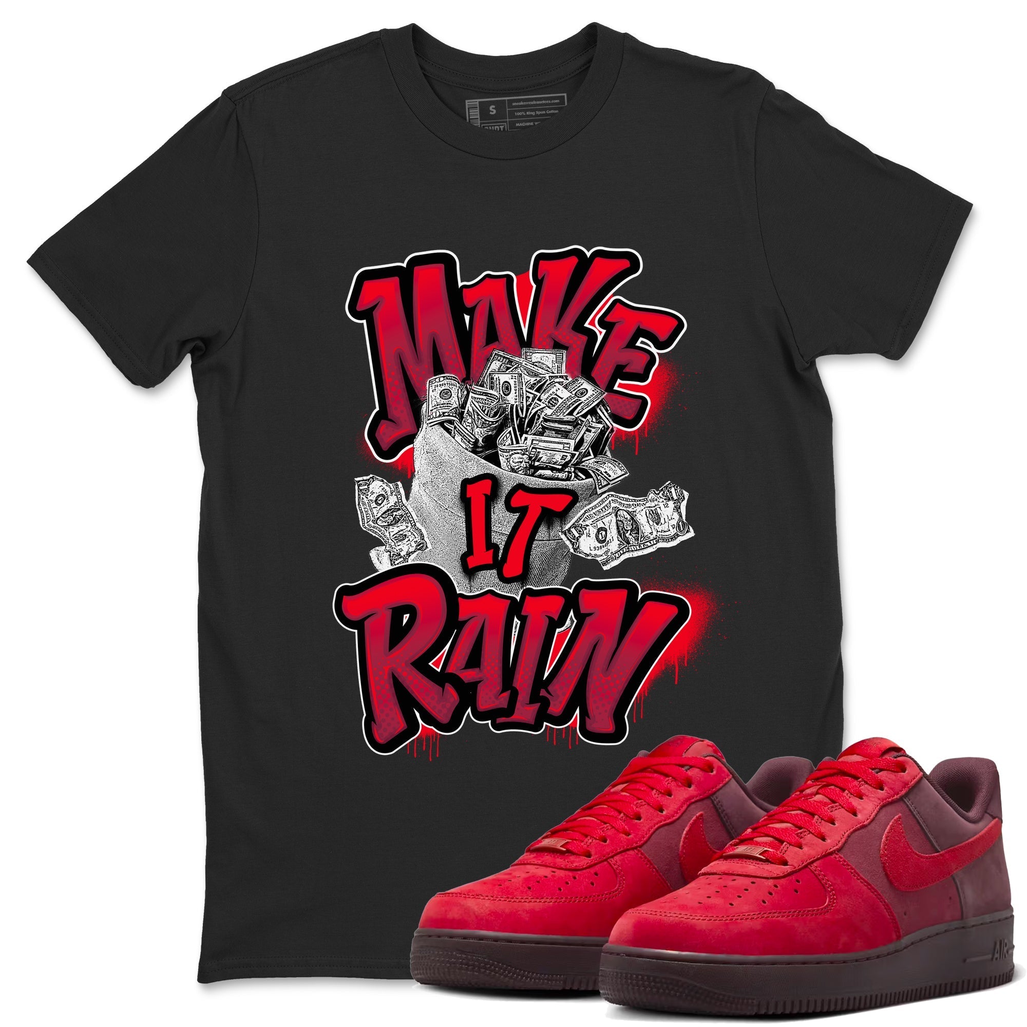 Make It Rain Money snkmatch Tees - Air Force 1 Layers Of Love