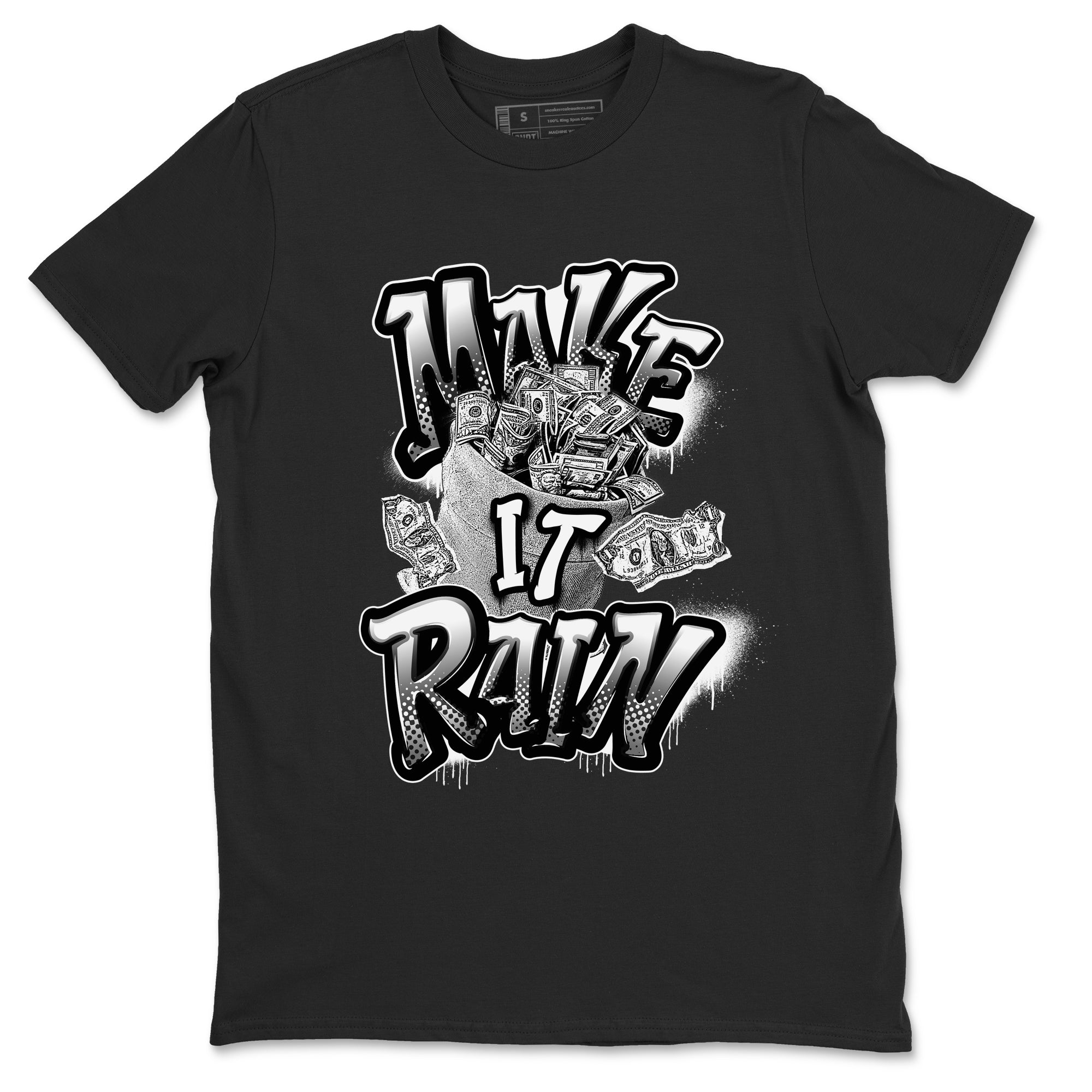 Make It Rain Money snkmatch Tees - Air Jordan 1 Black White