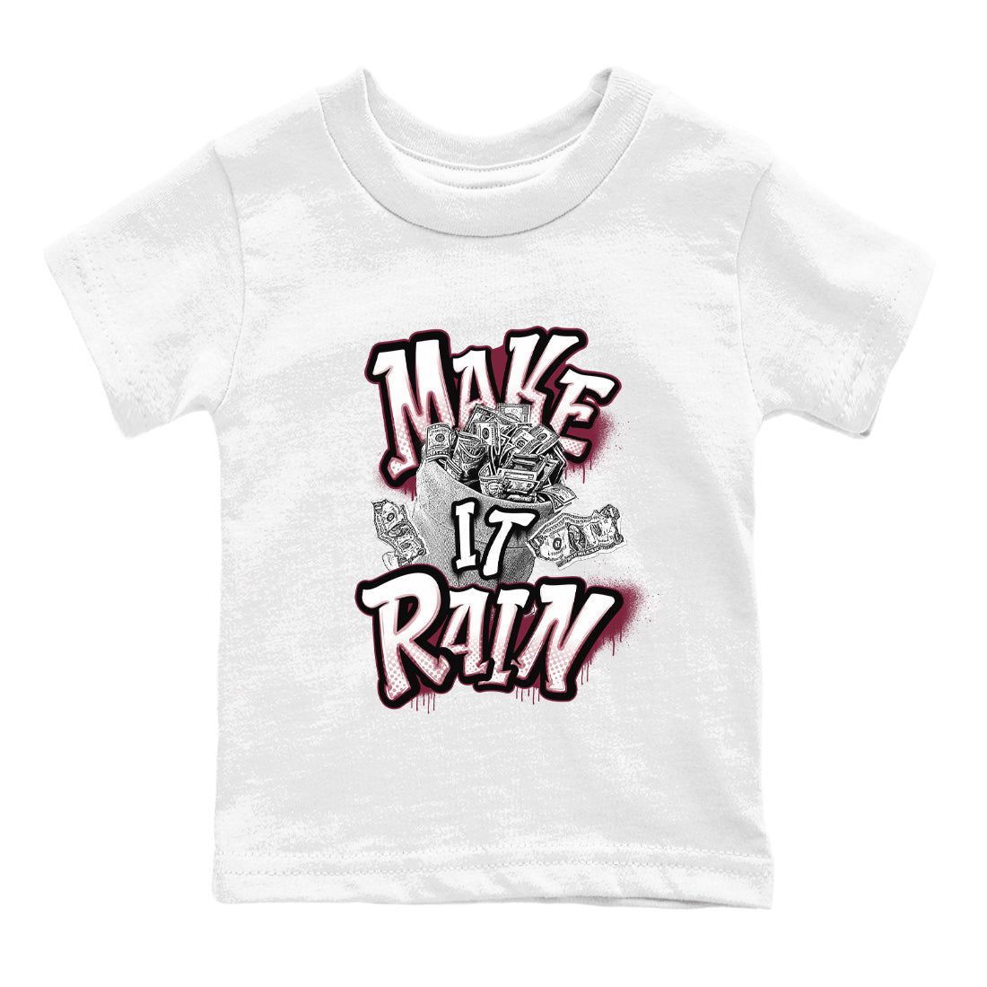 Make It Rain Money snkmatch Tees Kids - Air Jordan 1 Metallic Burgundy