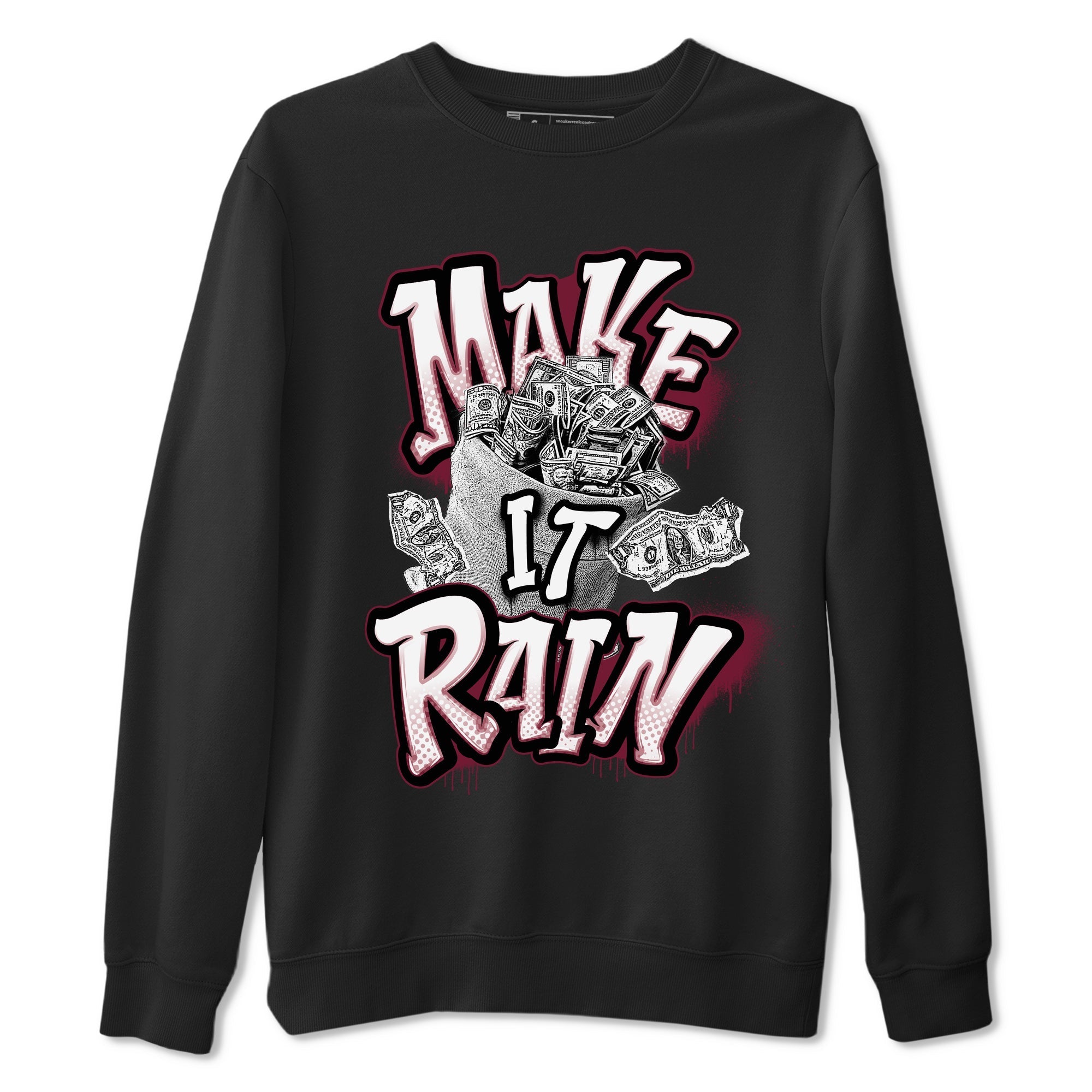 Make It Rain Money snkmatch Tees - Air Jordan 1 Metallic Burgundy