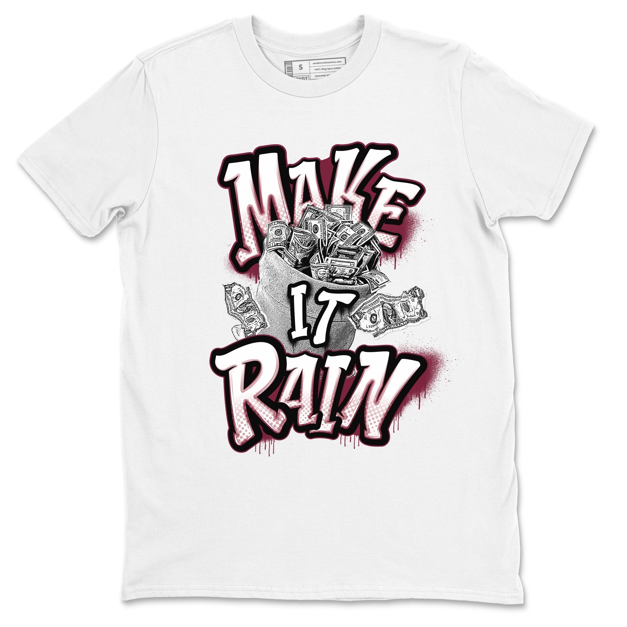 Make It Rain Money snkmatch Tees - Air Jordan 1 Metallic Burgundy