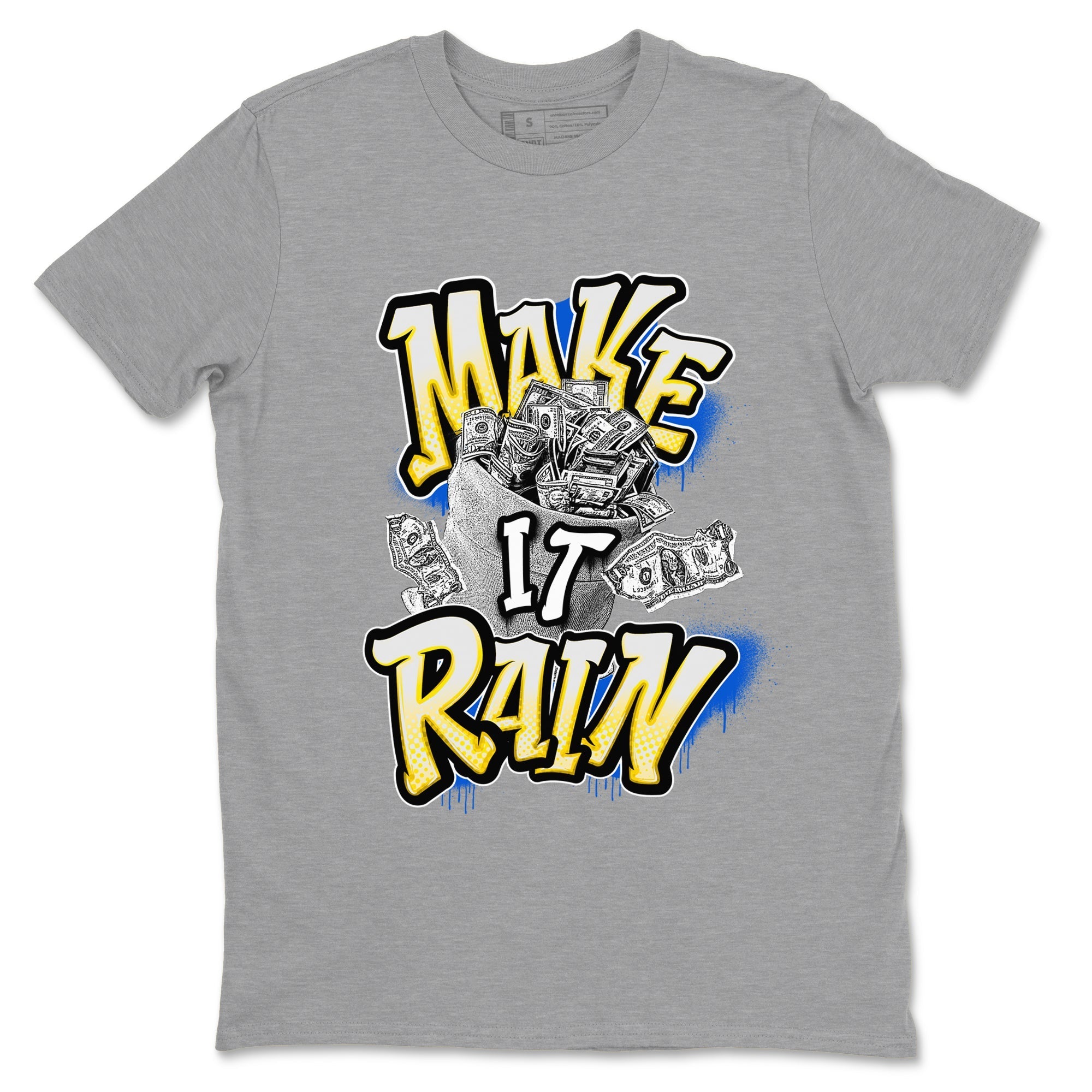 Make It Rain Money snkmatch Tees - Air Jordan 1 Travis Scott Canary