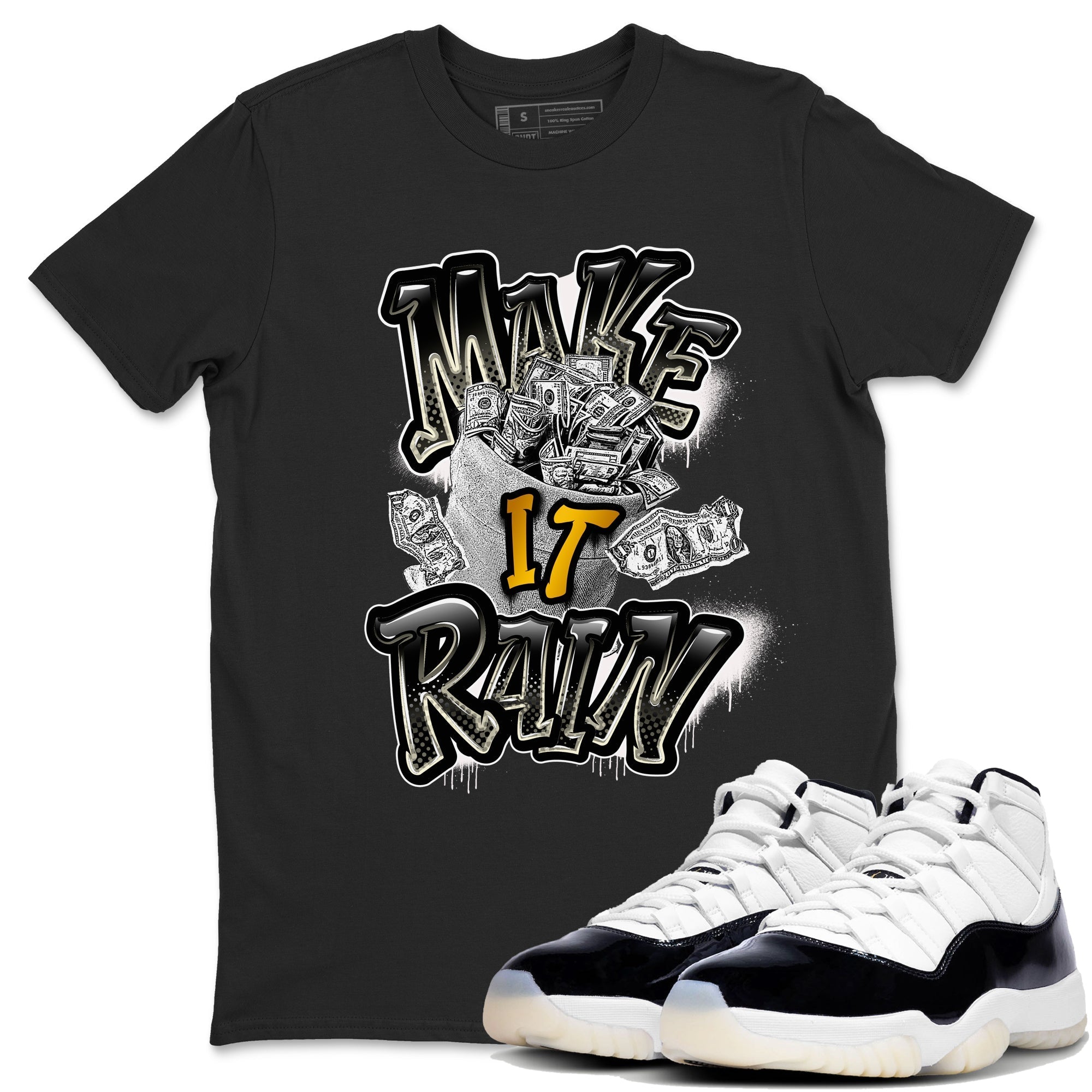 Make It Rain Money snkmatch Tees - Air Jordan 11 Gratitude