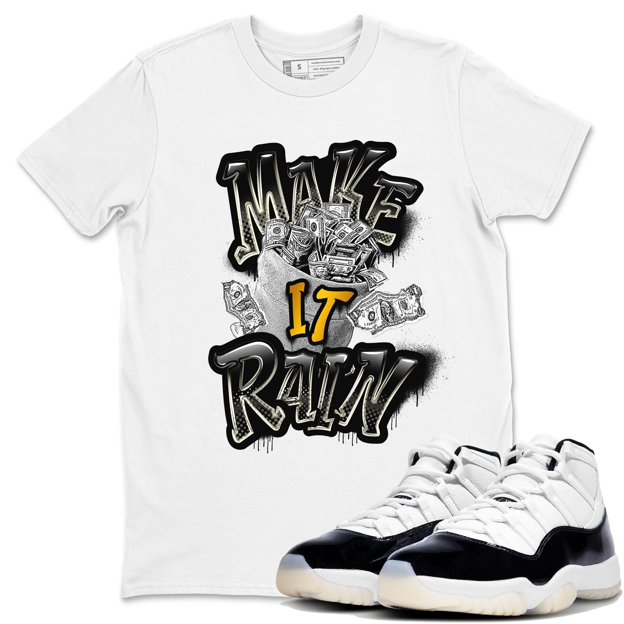 Make It Rain Money snkmatch Tees - Air Jordan 11 Gratitude