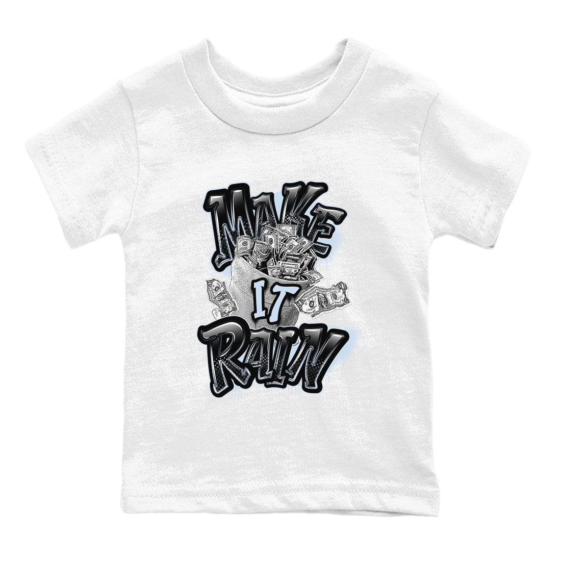 Make It Rain Money snkmatch Tees Kids - Air Jordan 11 Black and Varsity Royal