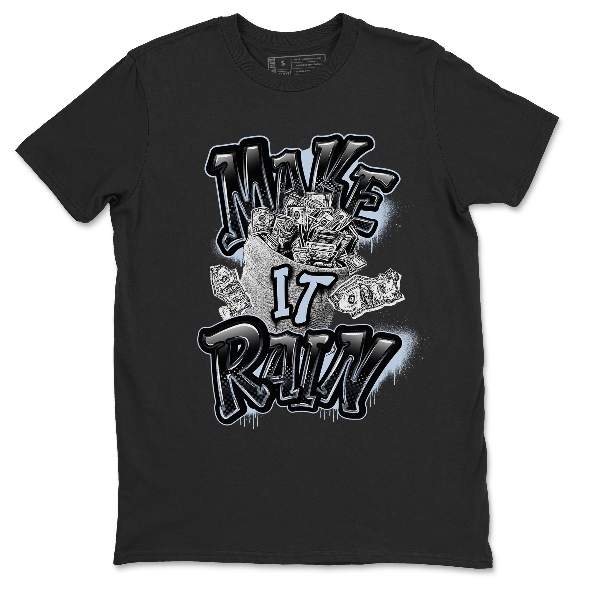 Make It Rain Money snkmatch Tees - Air Jordan 11 Black and Varsity Royal