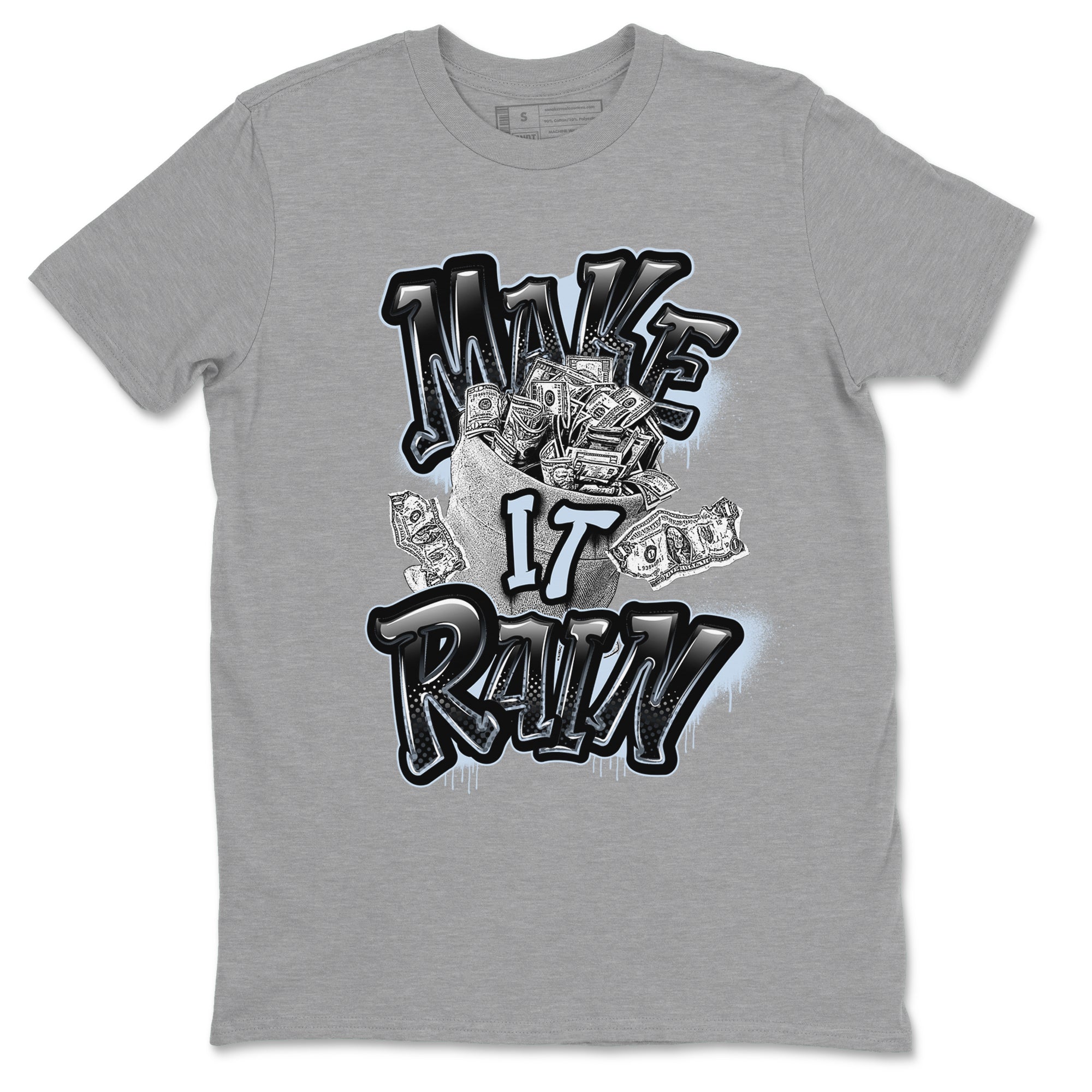 Make It Rain Money snkmatch Tees - Air Jordan 11 Black and Varsity Royal
