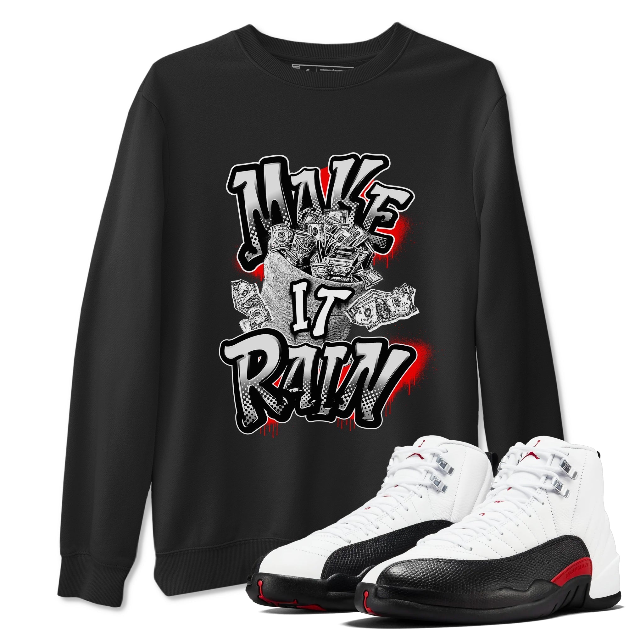 Make It Rain Money snkmatch Tees - Air Jordan 12 Taxi Flip