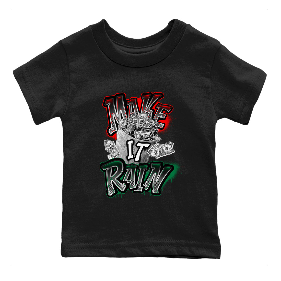 Make It Rain Money snkmatch Tees Kids - Air Jordan 2 Christmas