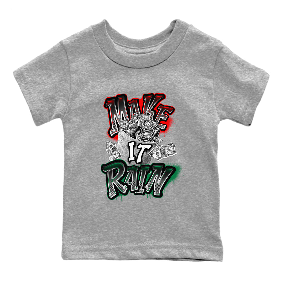 Make It Rain Money snkmatch Tees Kids - Air Jordan 2 Christmas