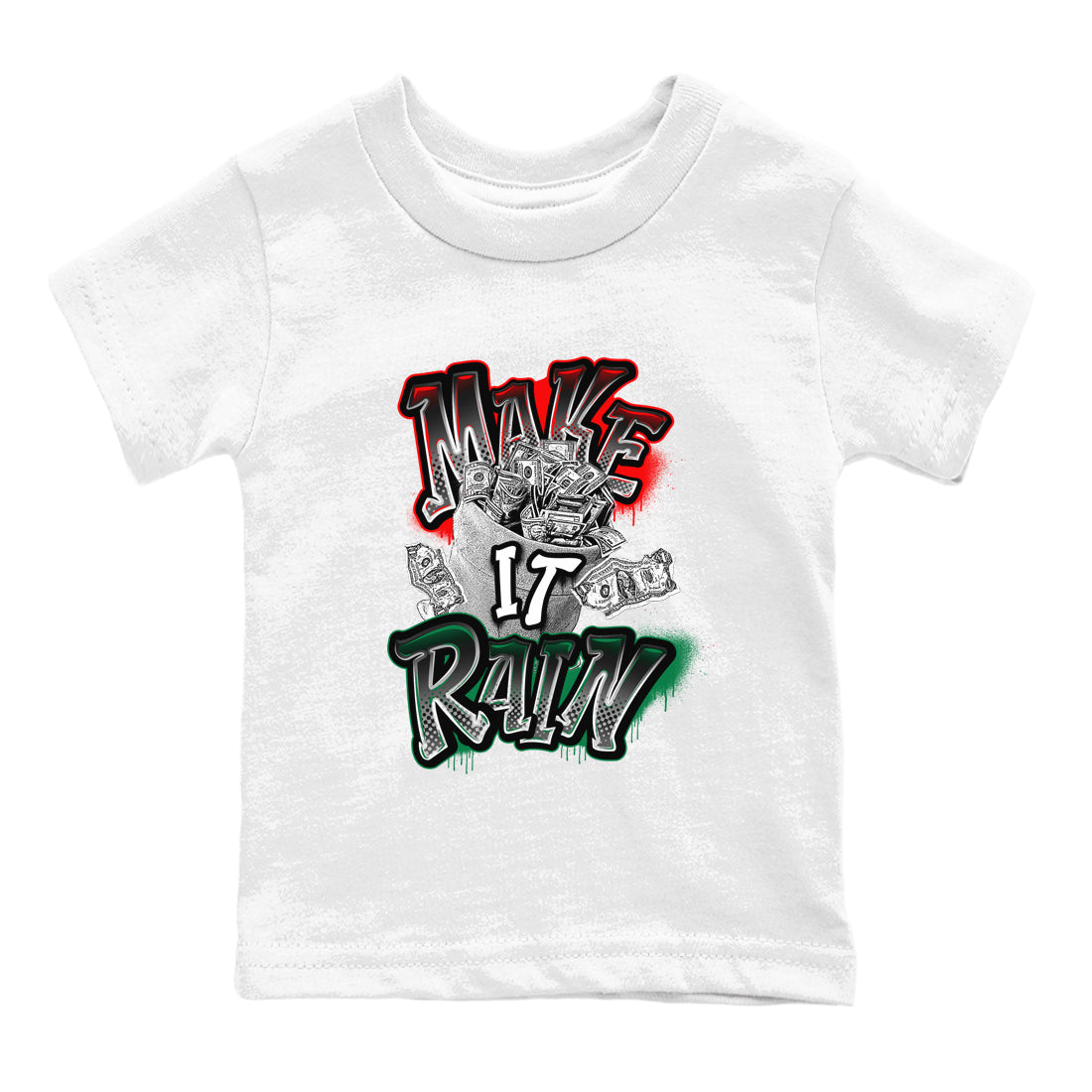 Make It Rain Money snkmatch Tees Kids - Air Jordan 2 Christmas