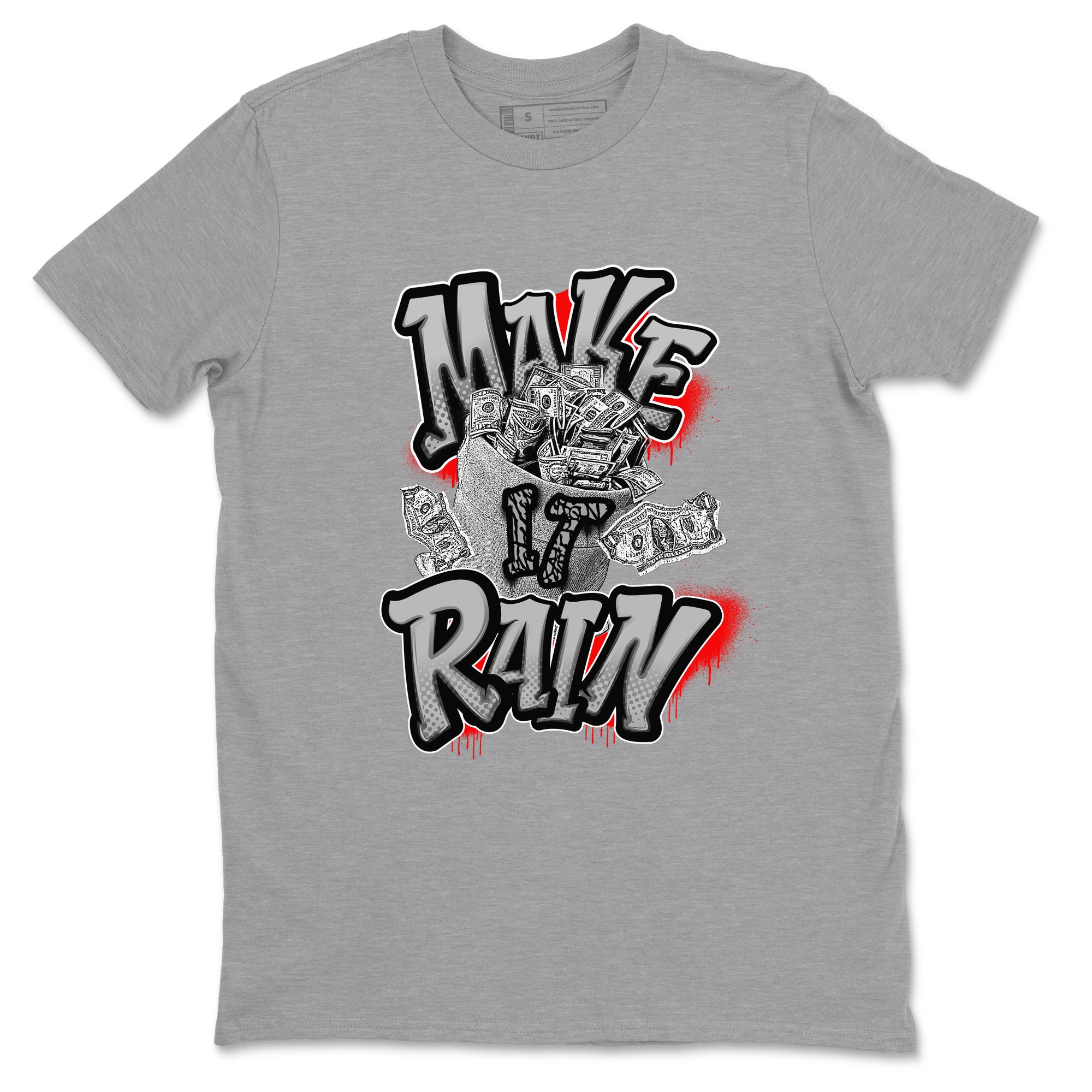 Make It Rain Money snkmatch Tees - Air Jordan 3 Black Cement