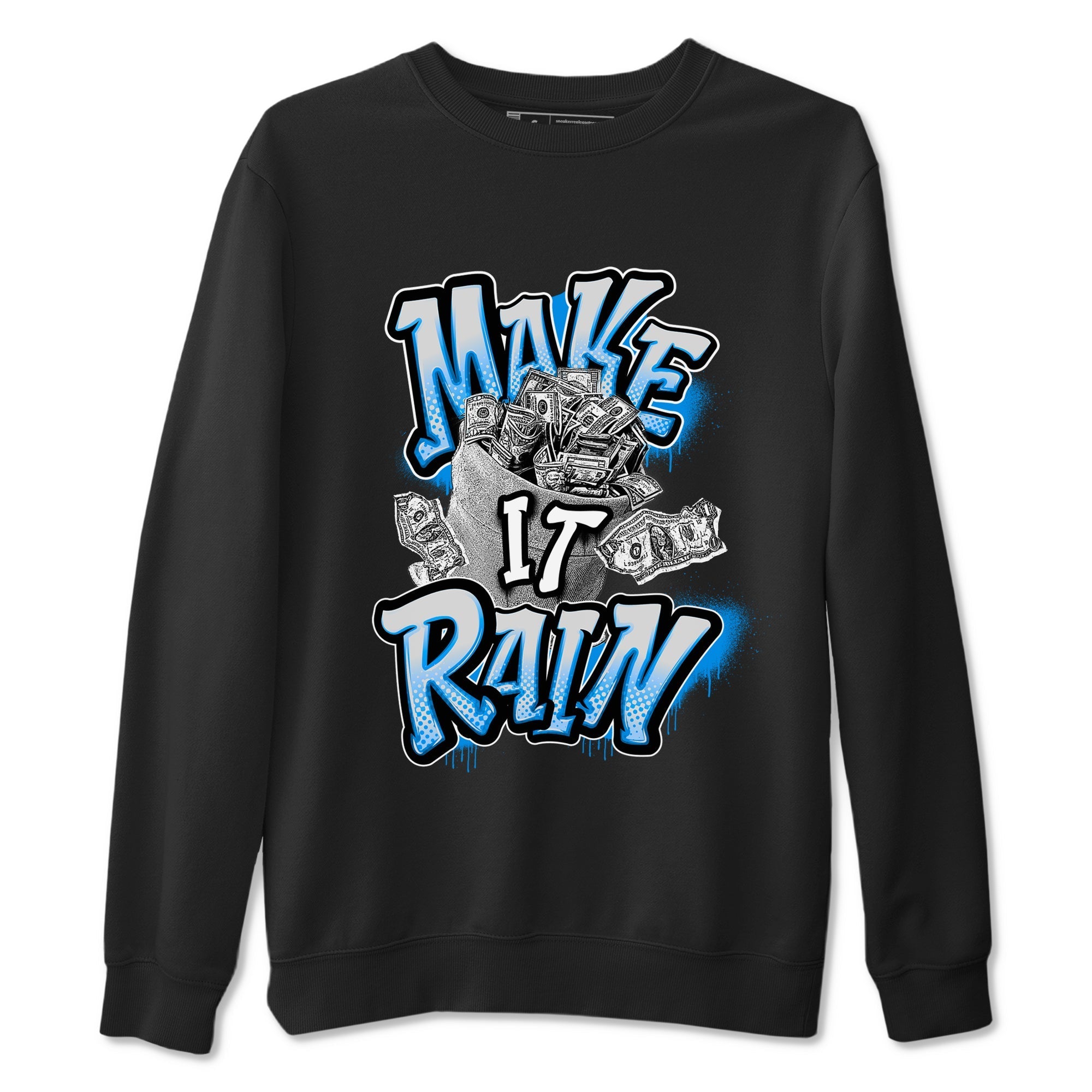 Make It Rain Money snkmatch Tees - Air Jordan 4 Military Blue
