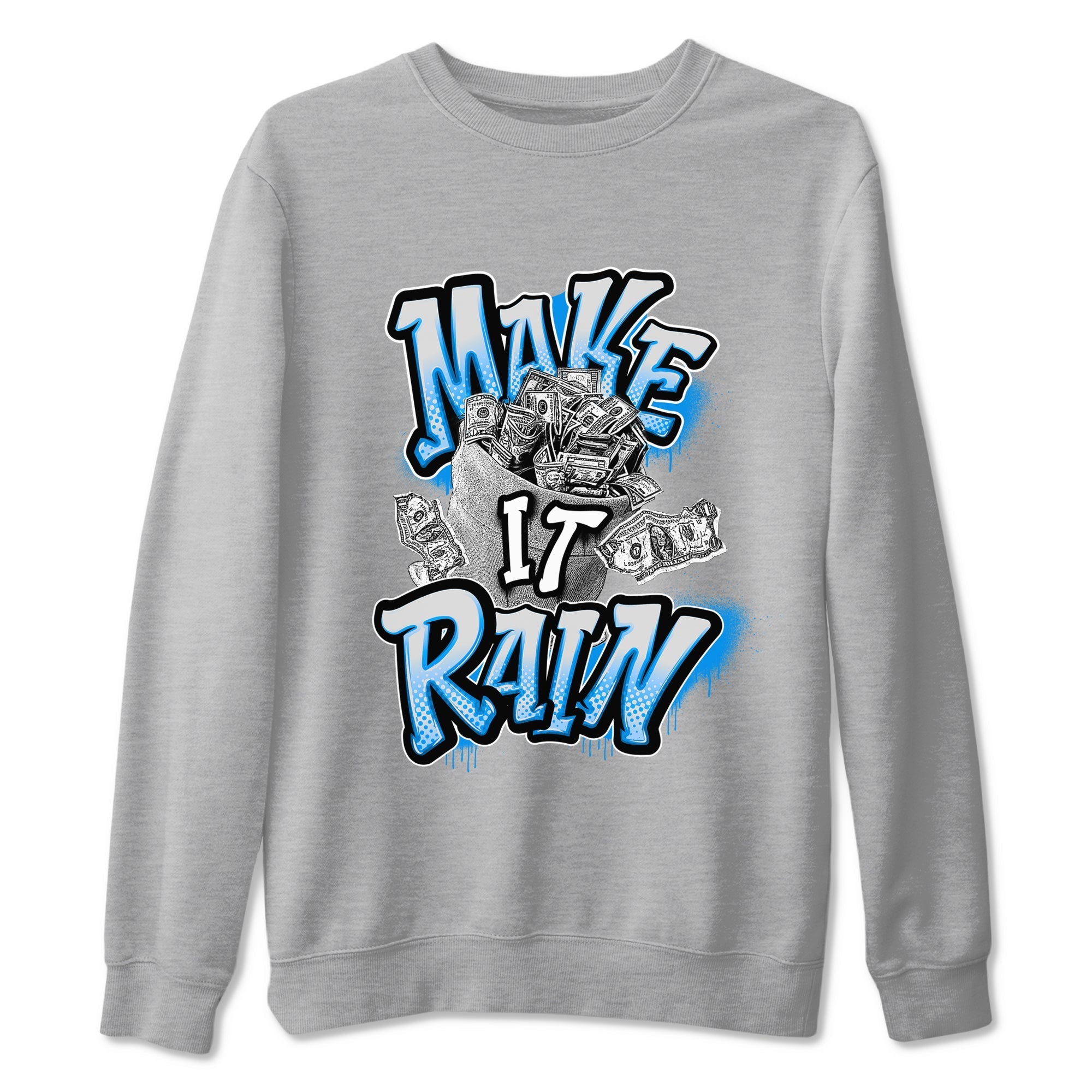 Make It Rain Money snkmatch Tees - Air Jordan 4 Military Blue