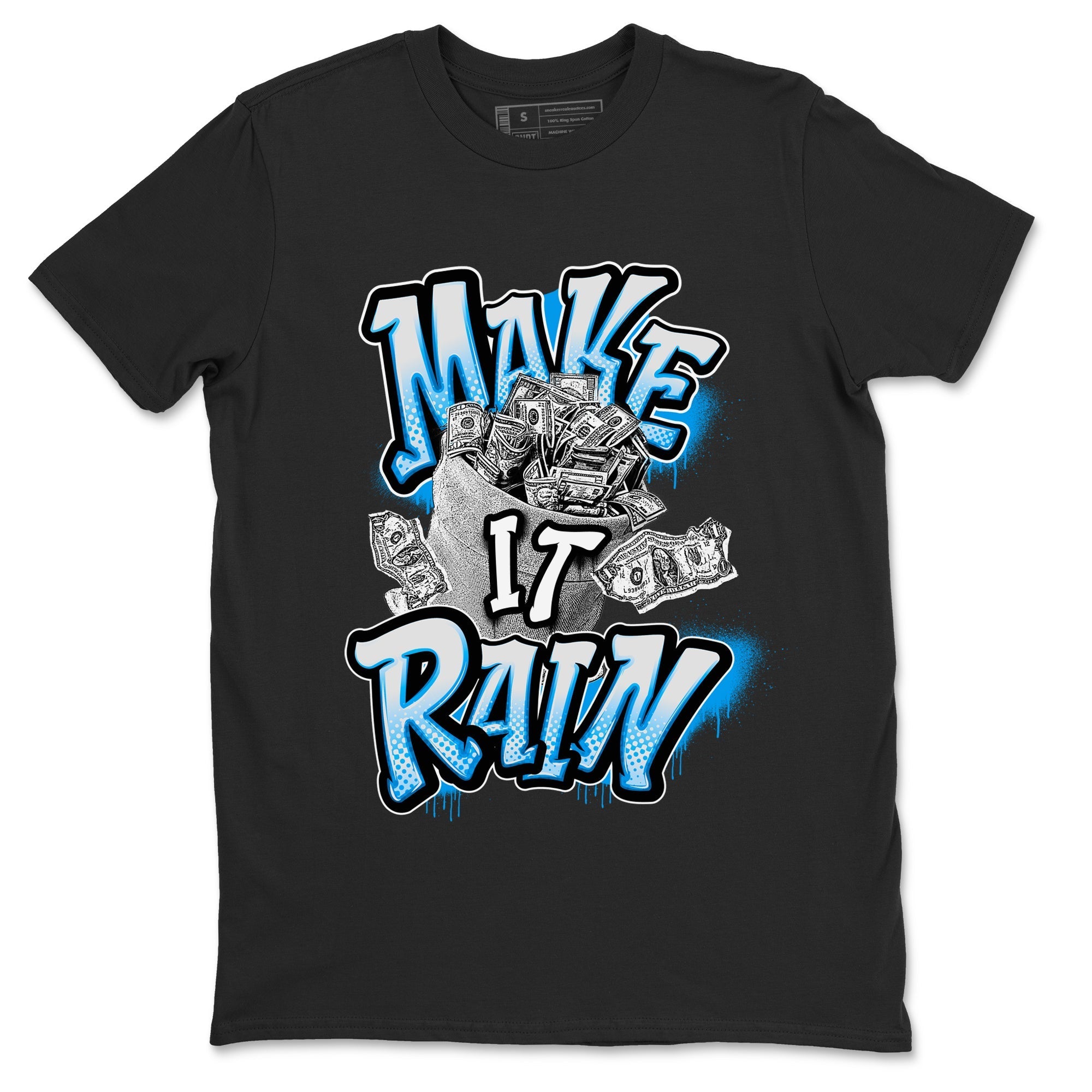 Make It Rain Money snkmatch Tees - Air Jordan 4 Military Blue