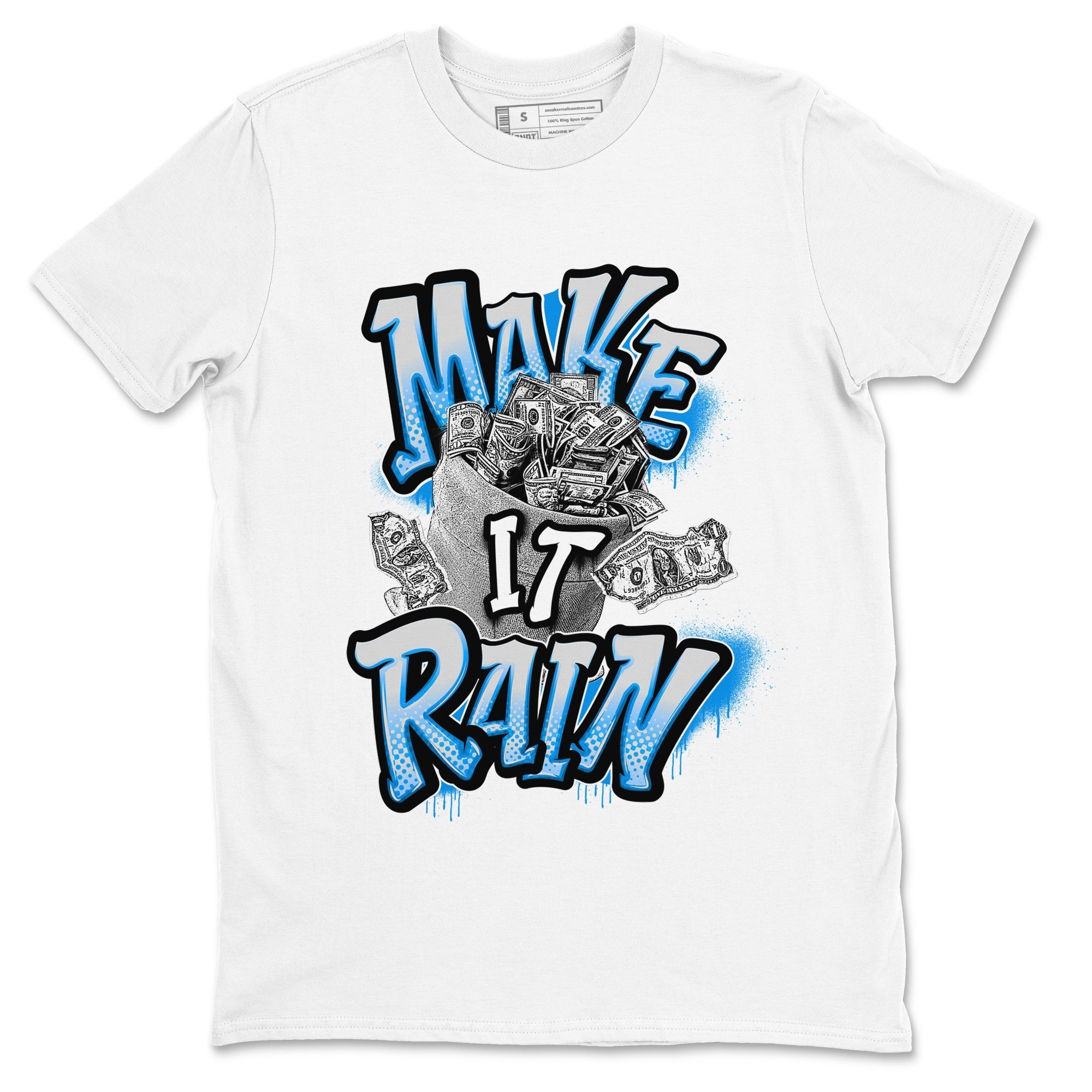 Make It Rain Money snkmatch Tees - Air Jordan 4 Military Blue