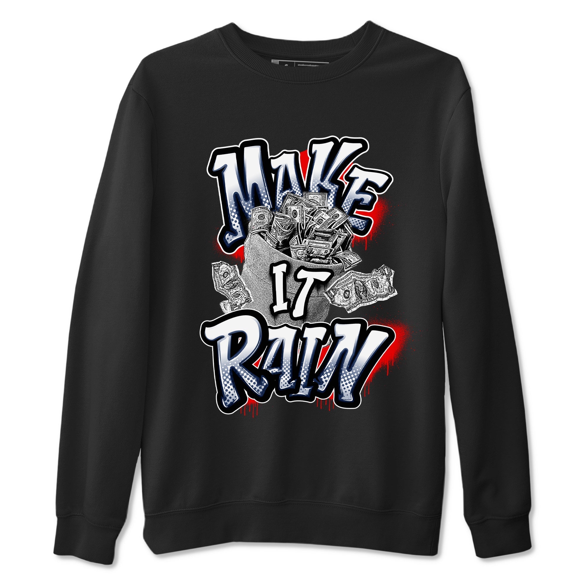 Make It Rain Money snkmatch Tees - Air Jordan 6 White And Midnight Navy
