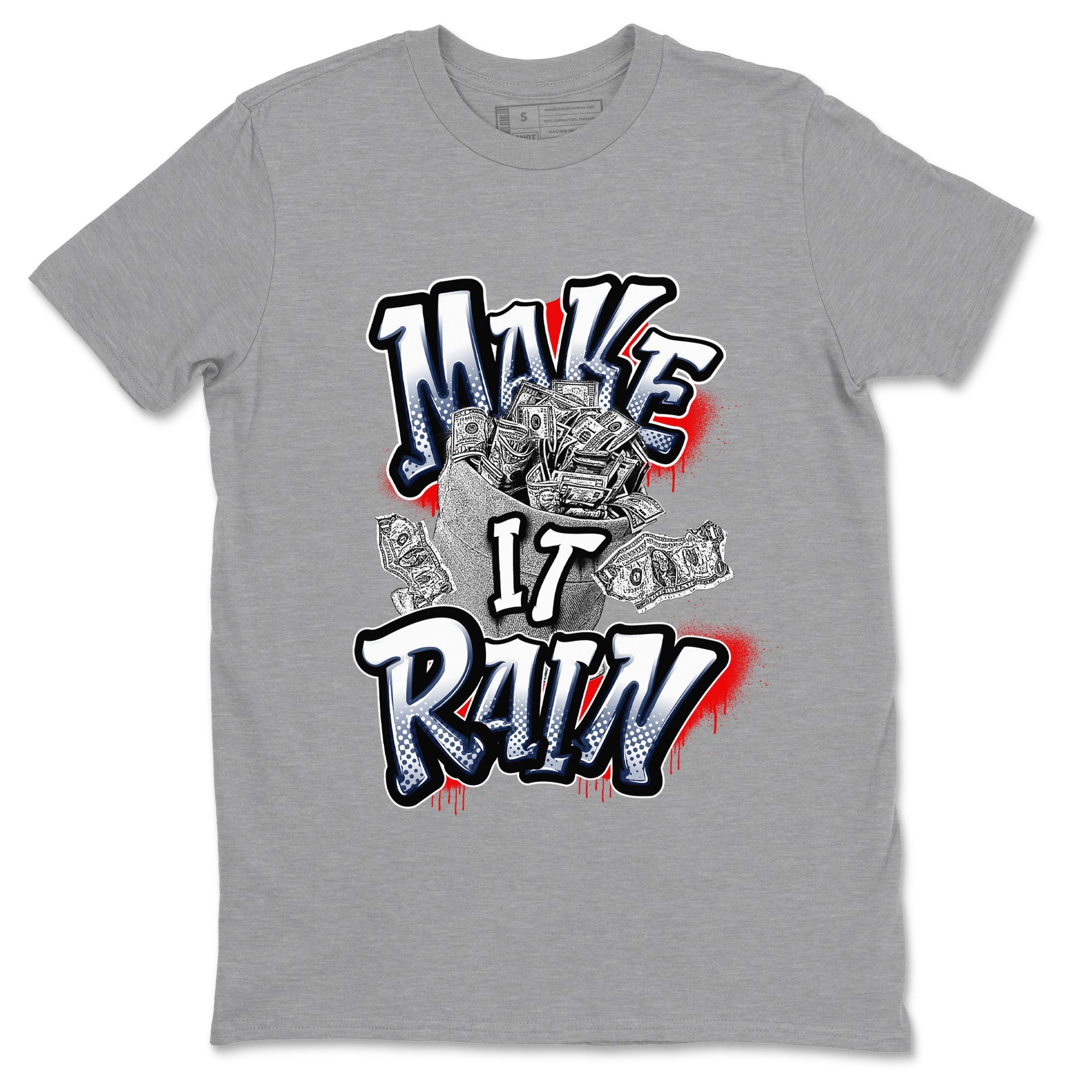 Make It Rain Money snkmatch Tees - Air Jordan 6 White And Midnight Navy