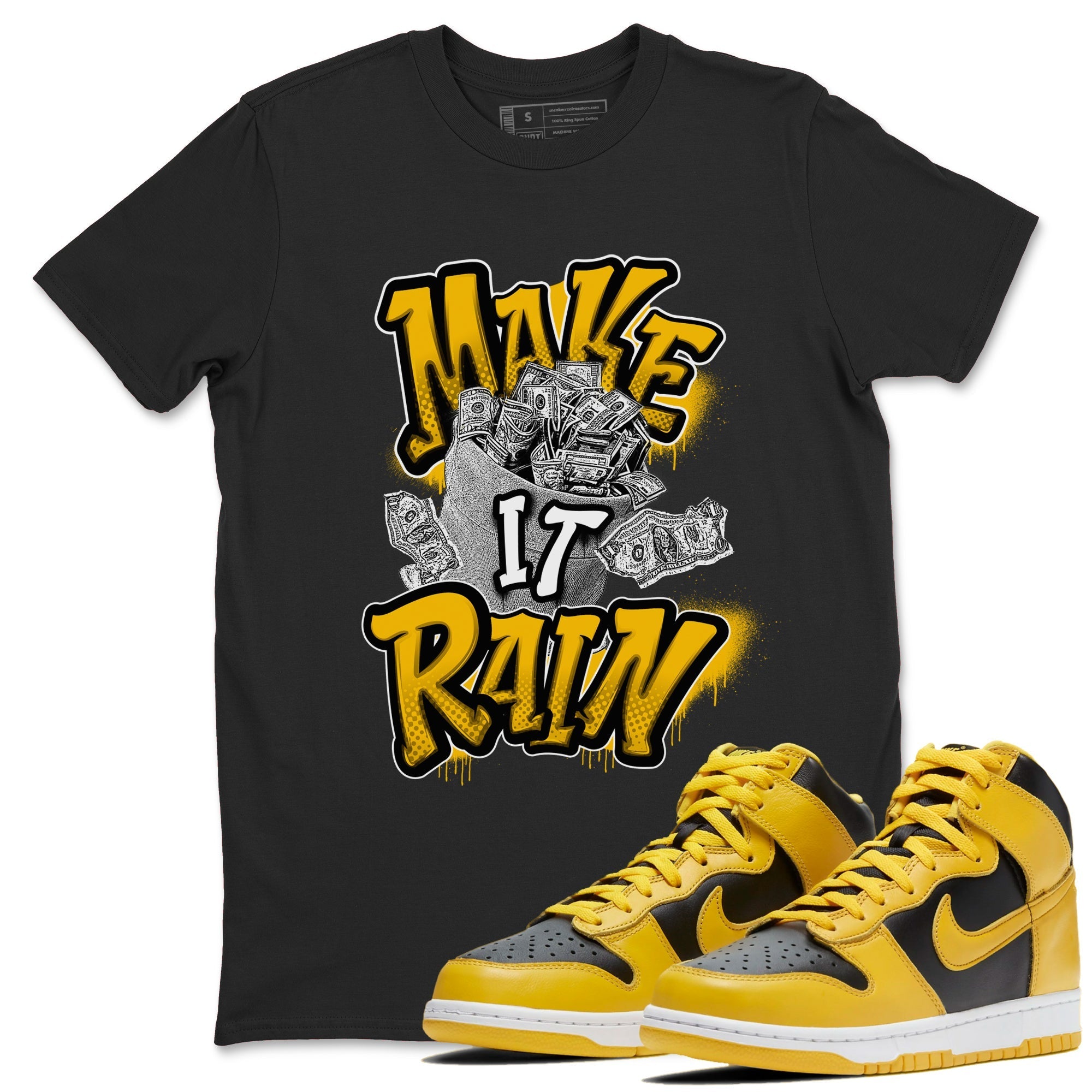 Make It Rain Money snkmatch Tees - Dunk High Pollen