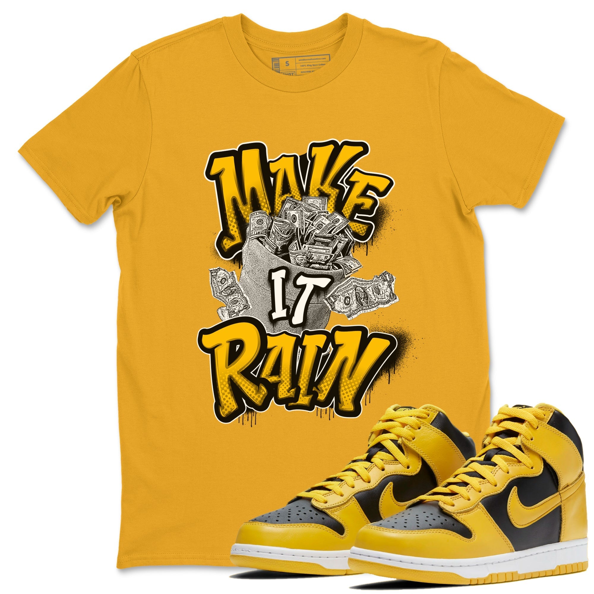 Make It Rain Money snkmatch Tees - Dunk High Pollen