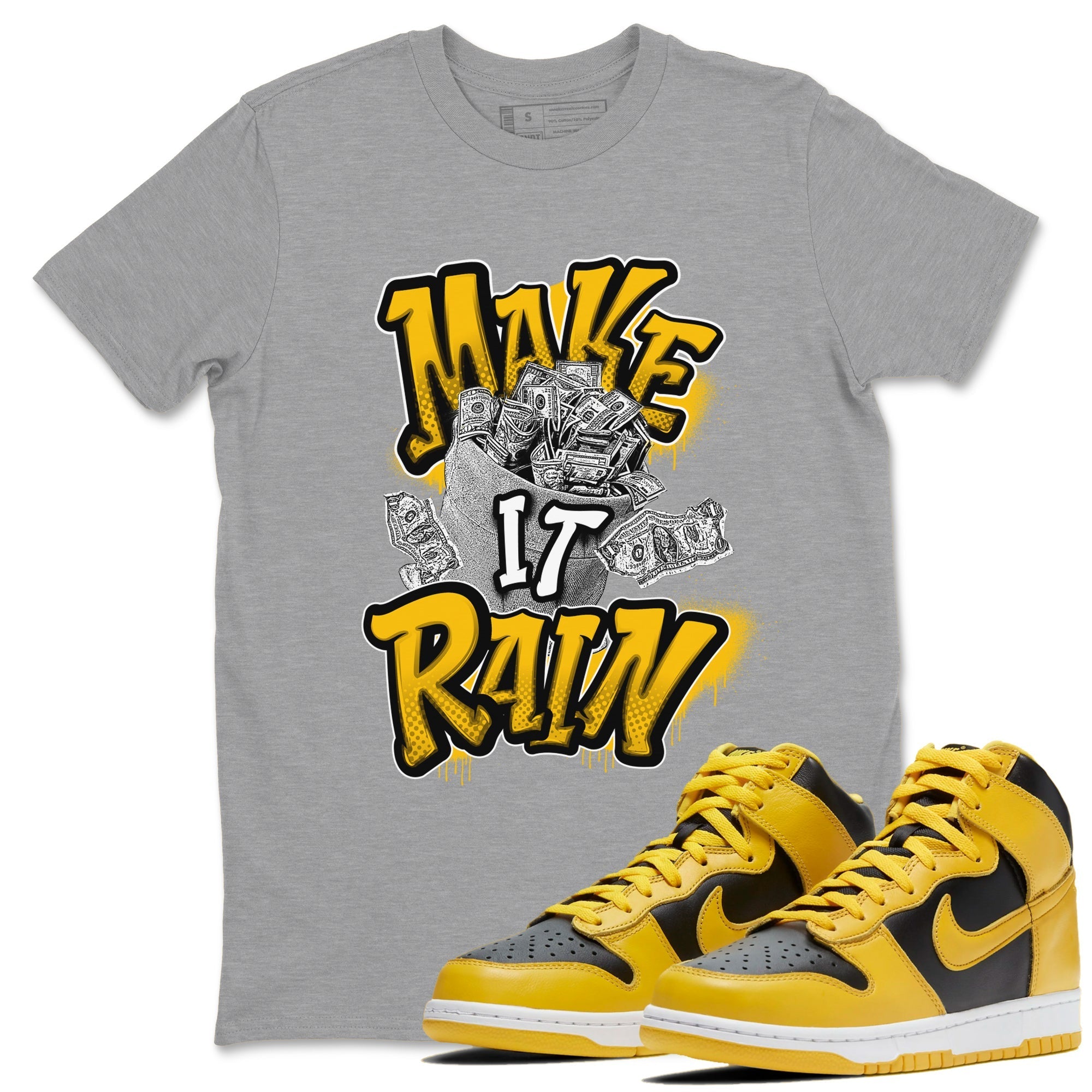 Make It Rain Money snkmatch Tees - Dunk High Pollen