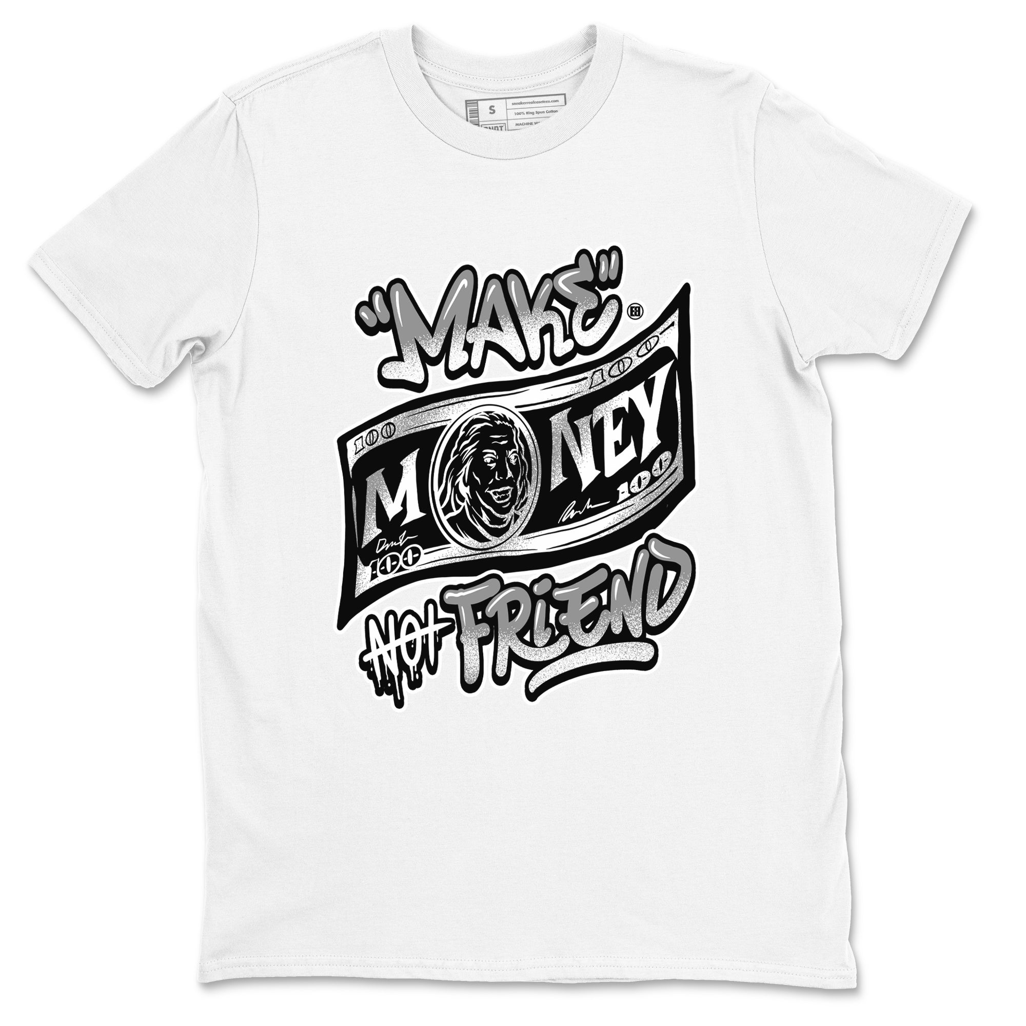 Make Money Not Friends snkmatch Tees - Air Jordan 1 Wolf Grey