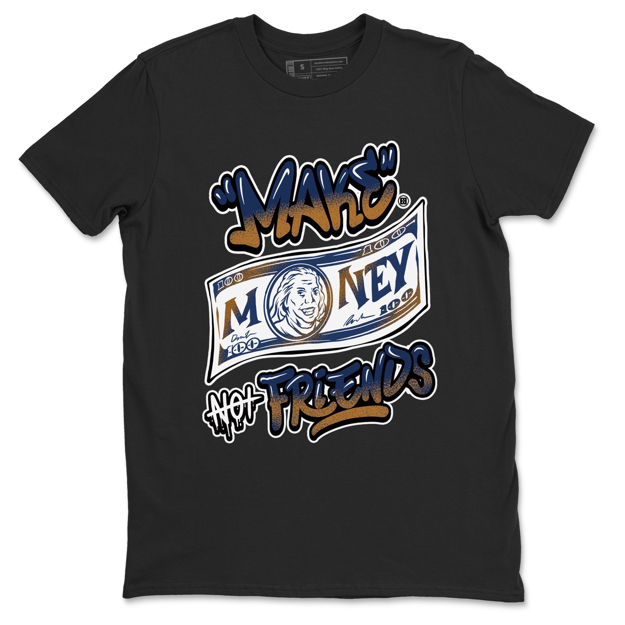 Make Money Not Friends snkmatch Tees - Air Jordan 13 Midnight Navy