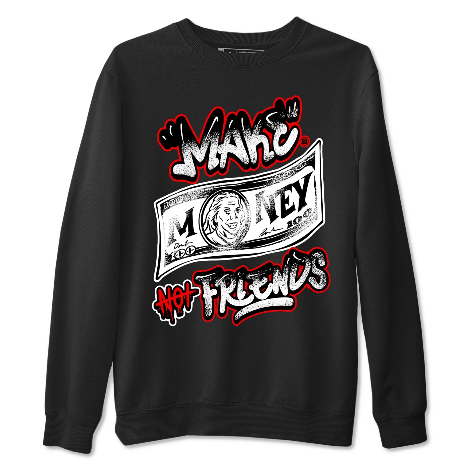 Make Money Not Friends snkmatch Tees - Air Jordan 14 Black Toe