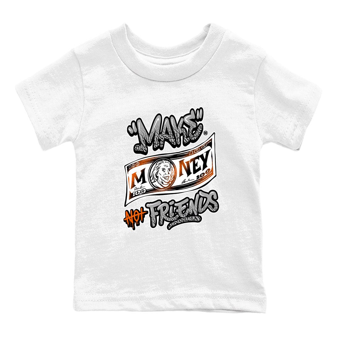 Make Money Not Friends snkmatch Tees Kids - Air Jordan 3 Georgia Peach