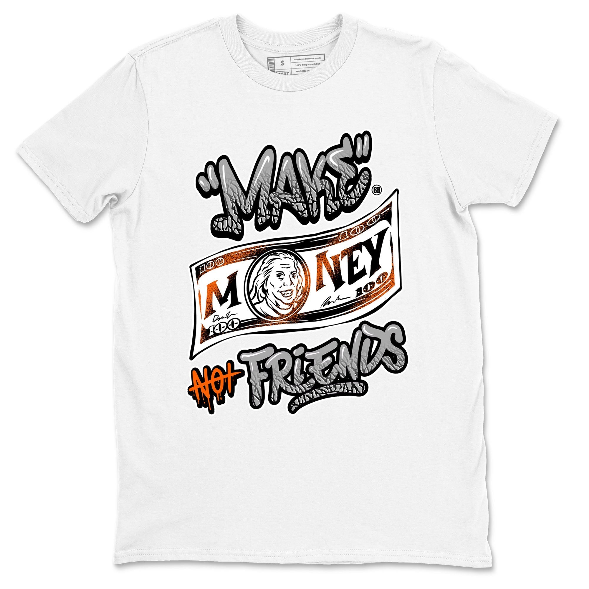 Make Money Not Friends snkmatch Tees - Air Jordan 3 Georgia Peach