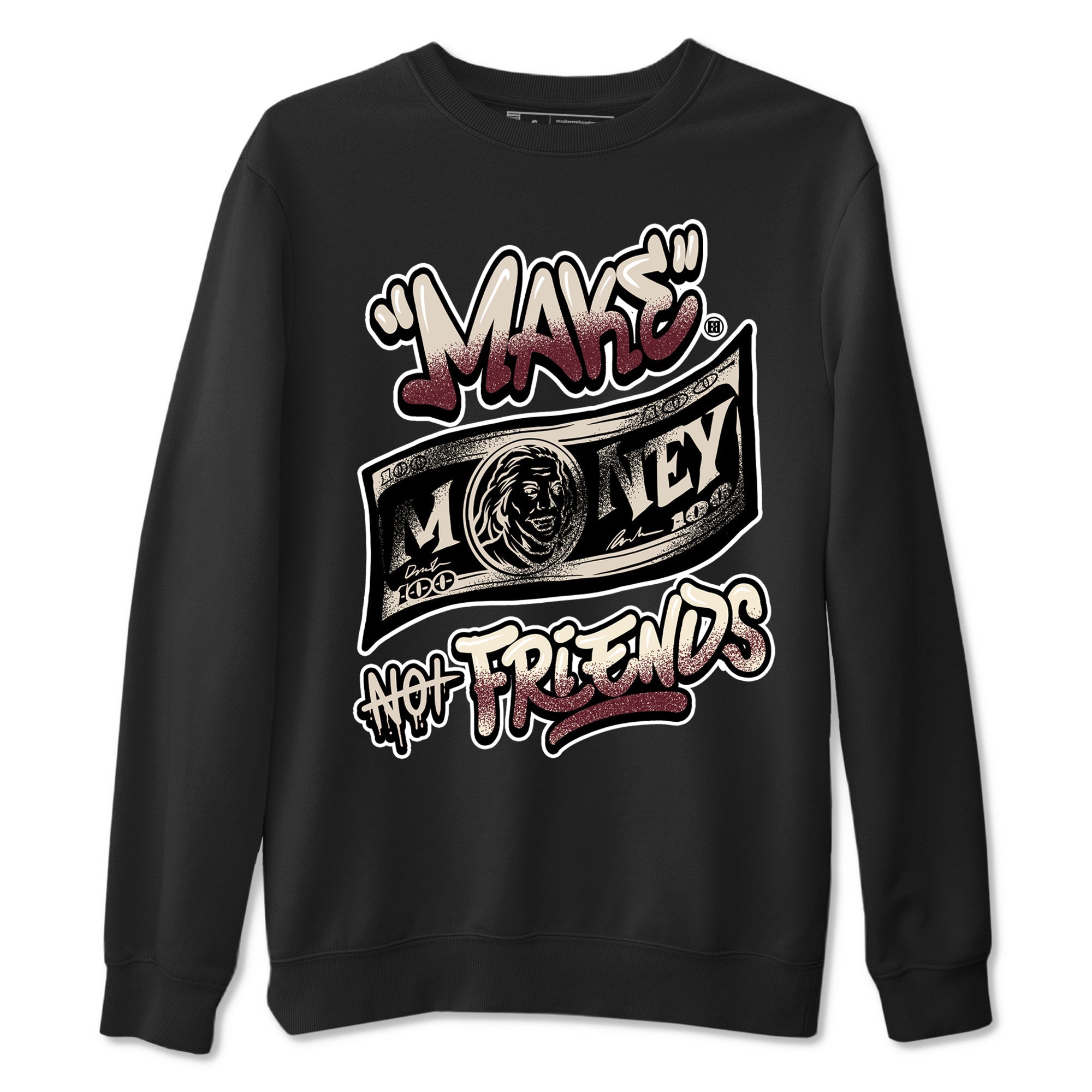 Make Money Not Friends snkmatch Tees - Air Jordan 4 A Ma Maniere x Fossil Stone