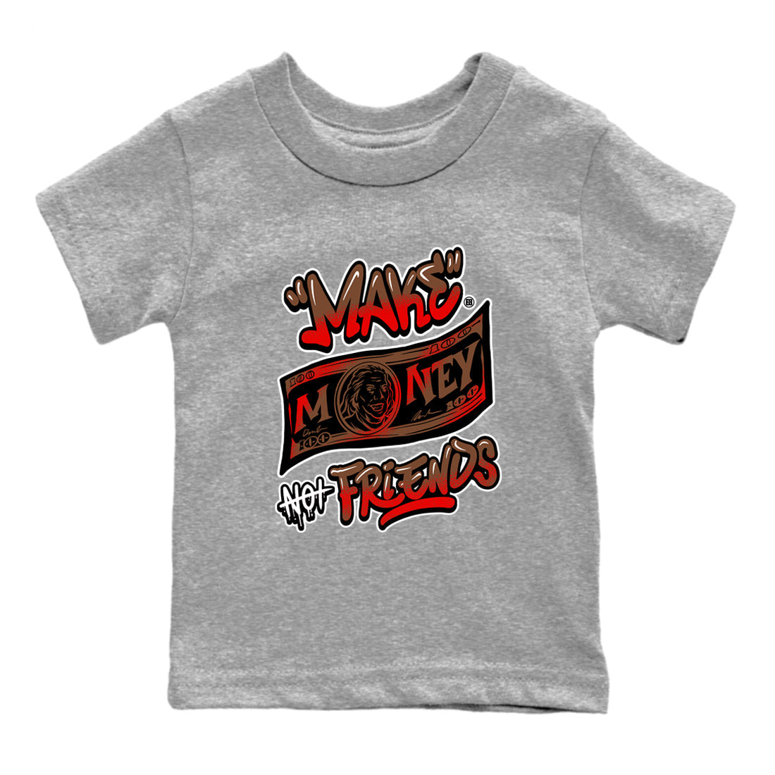 Make Money Not Friends snkmatch Tees Kids - Air Jordan 9 Olive