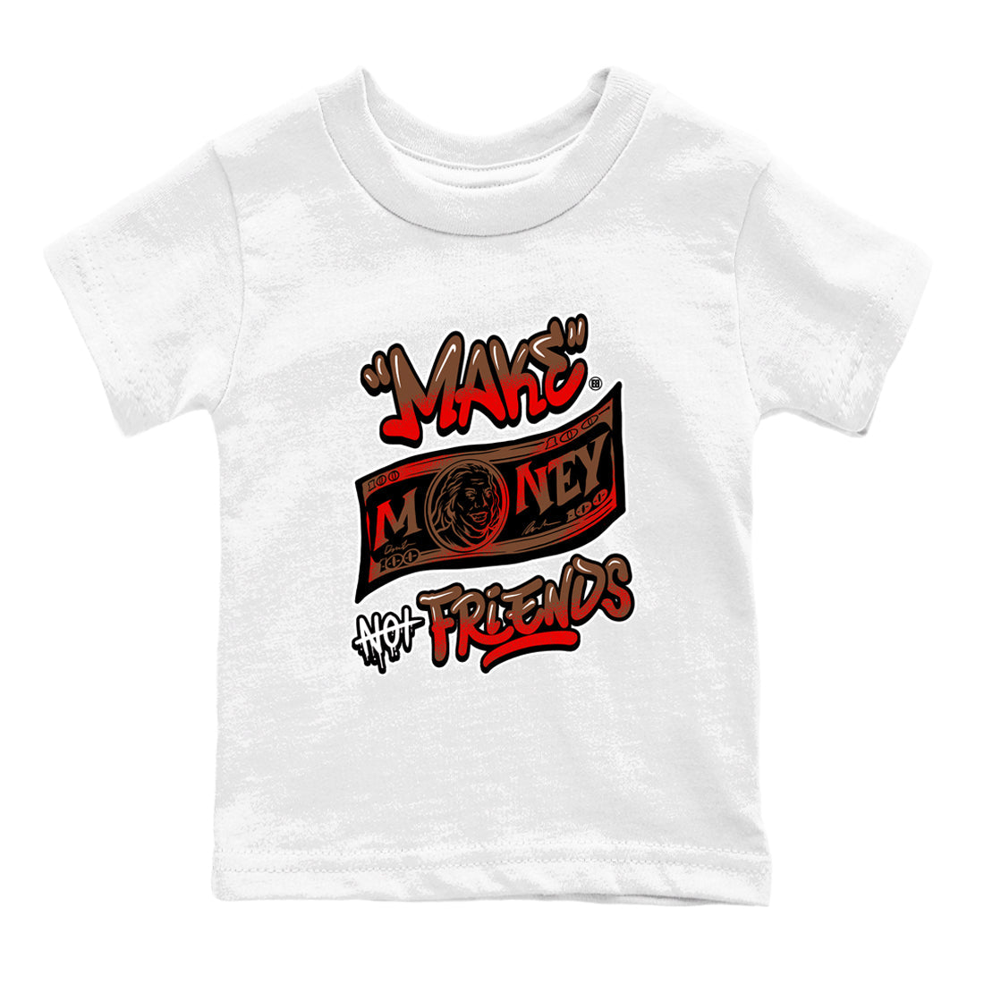 Make Money Not Friends snkmatch Tees Kids - Air Jordan 9 Olive