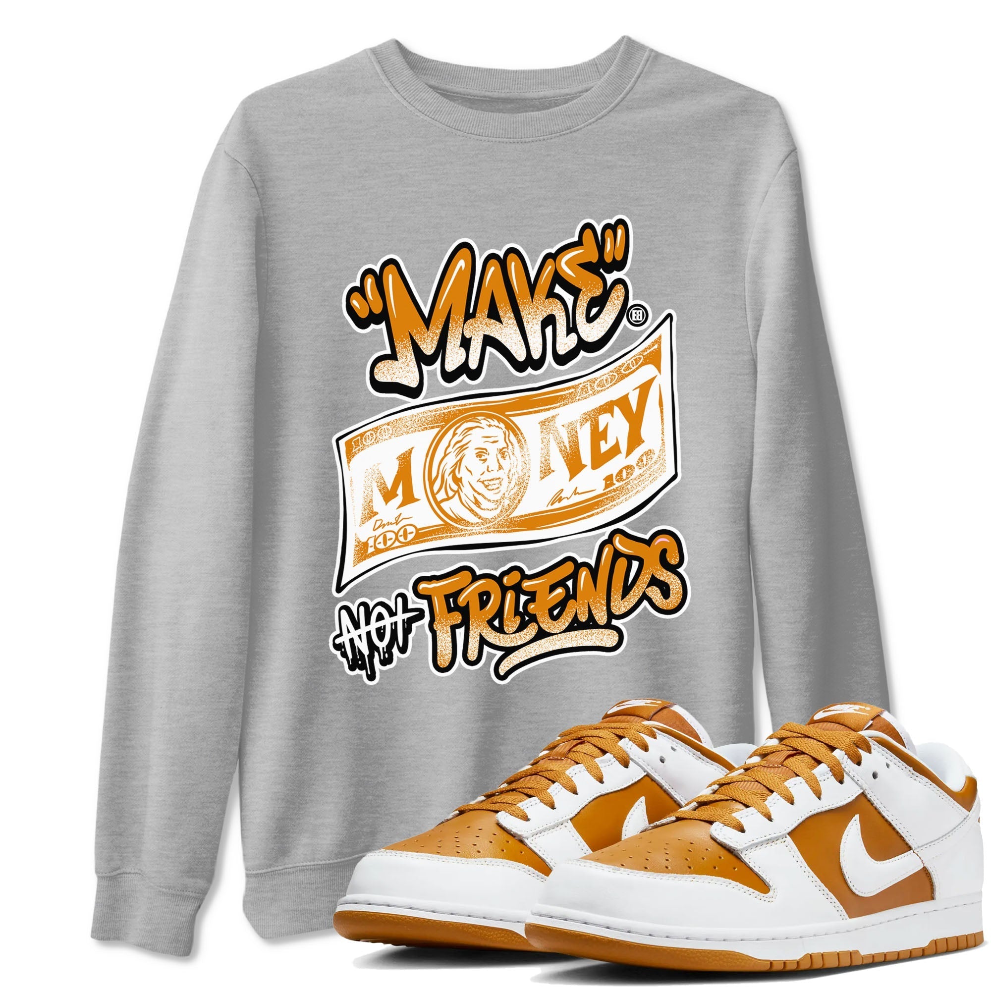 Make Money Not Friends snkmatch Tees - Dunk Dark Curry