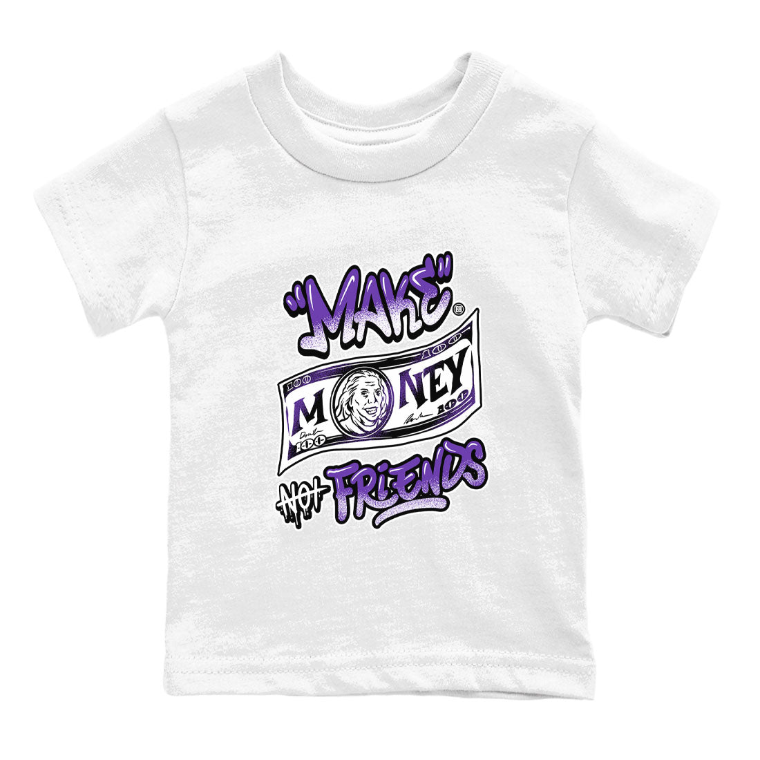 Make Money Not Friends snkmatch Tees Kids - Dunk Low Court Purple