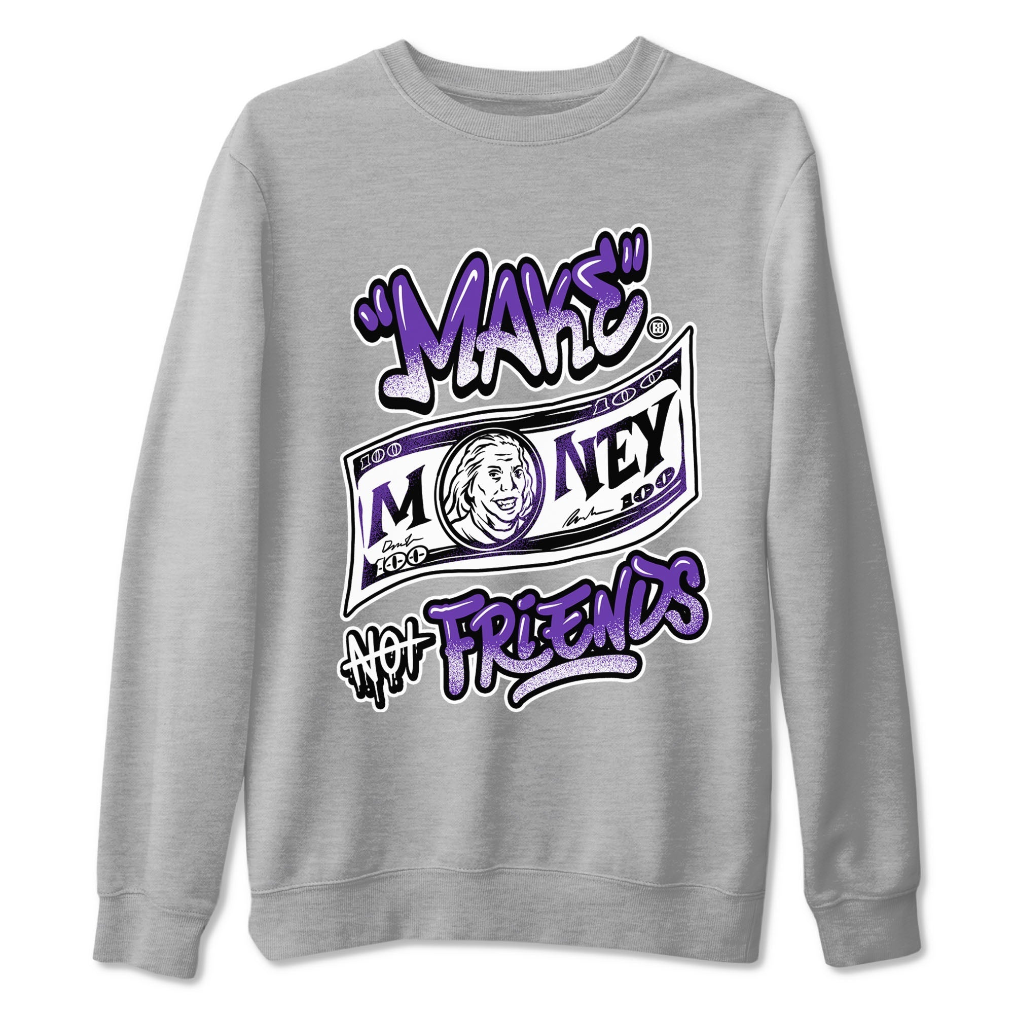 Make Money Not Friends snkmatch Tees - Dunk Low Court Purple