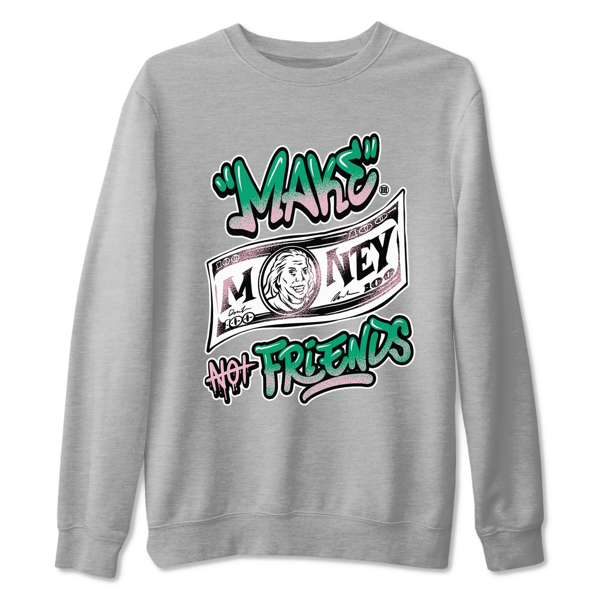 Make Money Not Friends snkmatch Tees - Dunk Medium Soft Pink Malachite