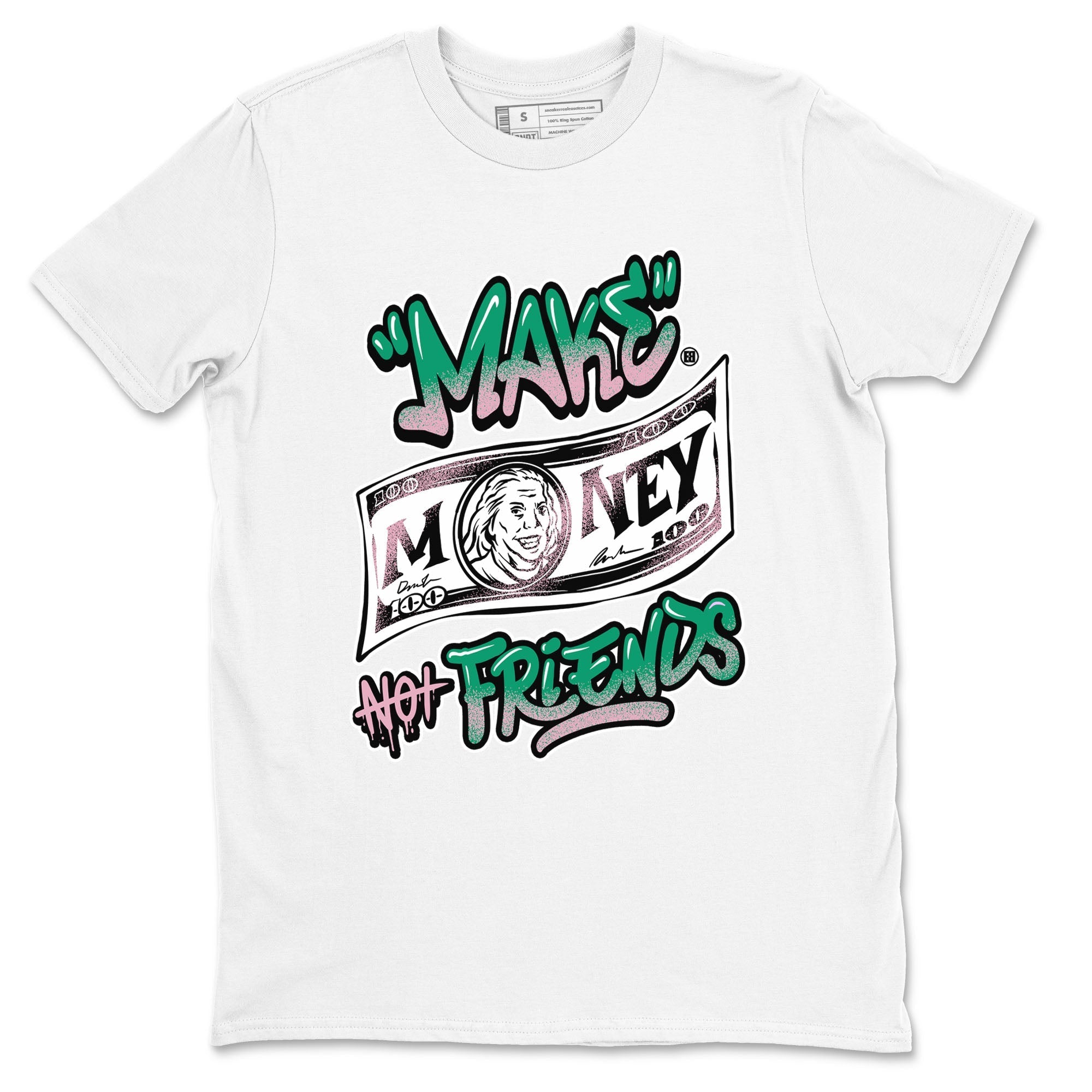Make Money Not Friends snkmatch Tees - Dunk Medium Soft Pink Malachite