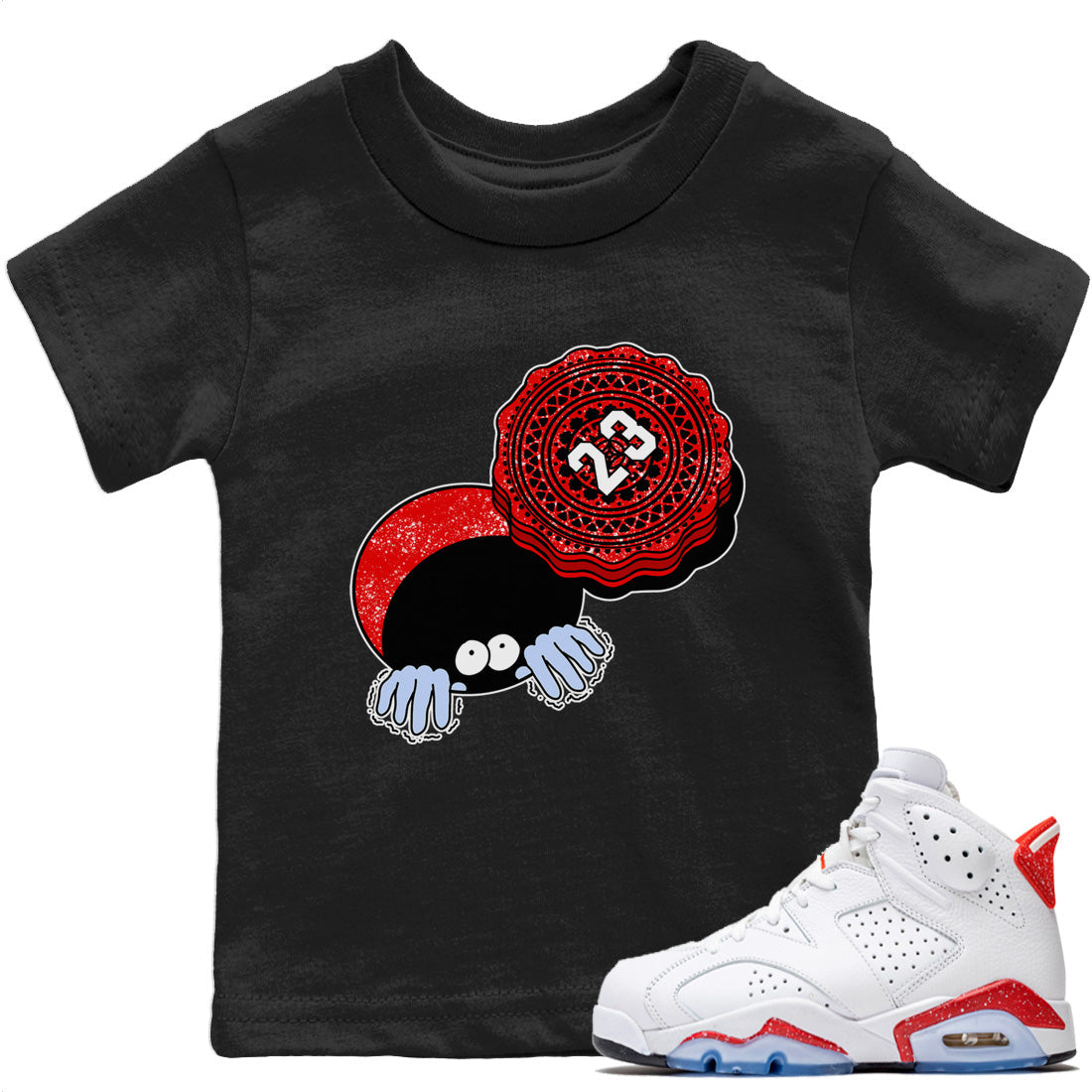 Manhole Cover Cookie Kids Tops - Air Jordan 6 Red Velvet Cookies