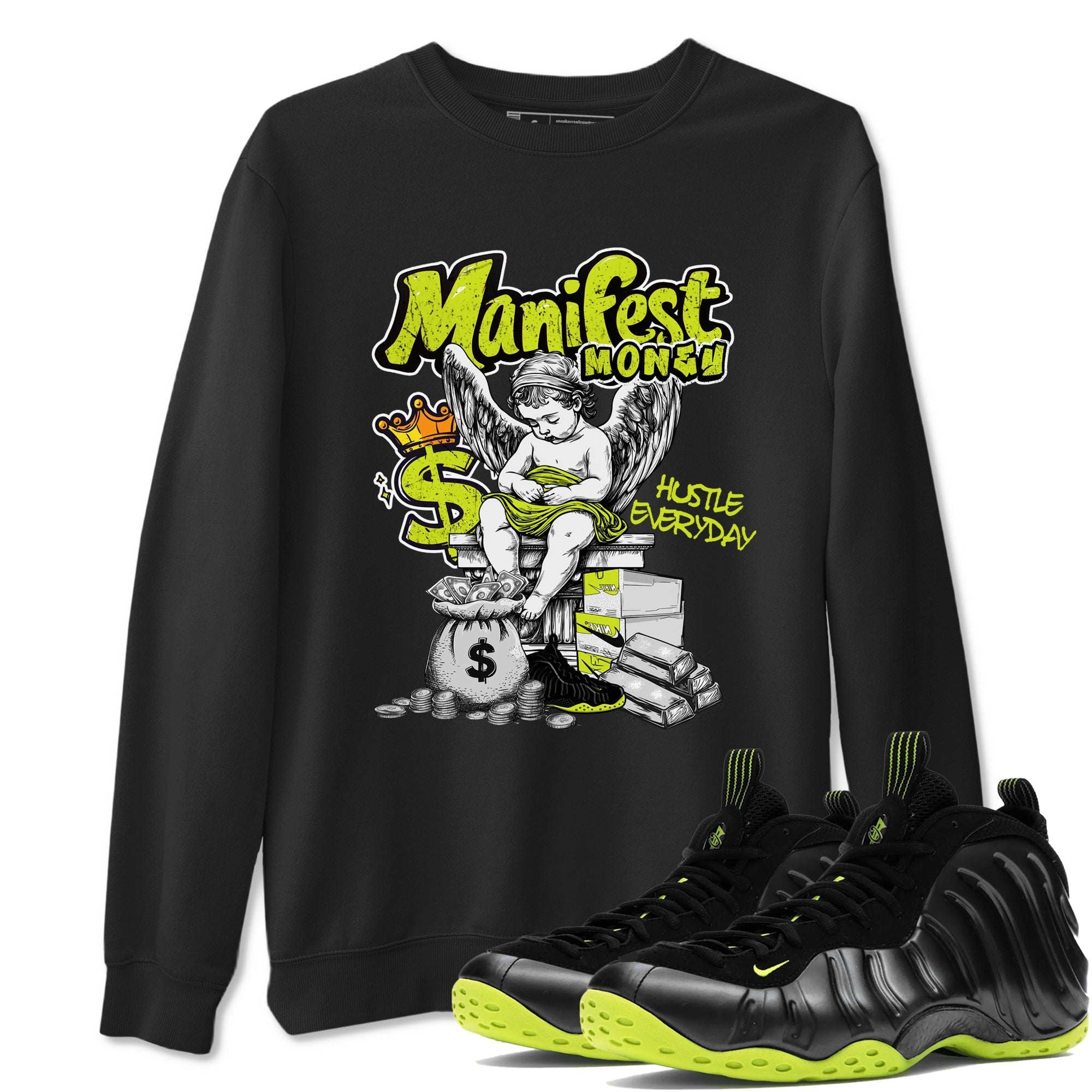 Manifest Money snkmatch Tees - Air Foamposite One Black Volt