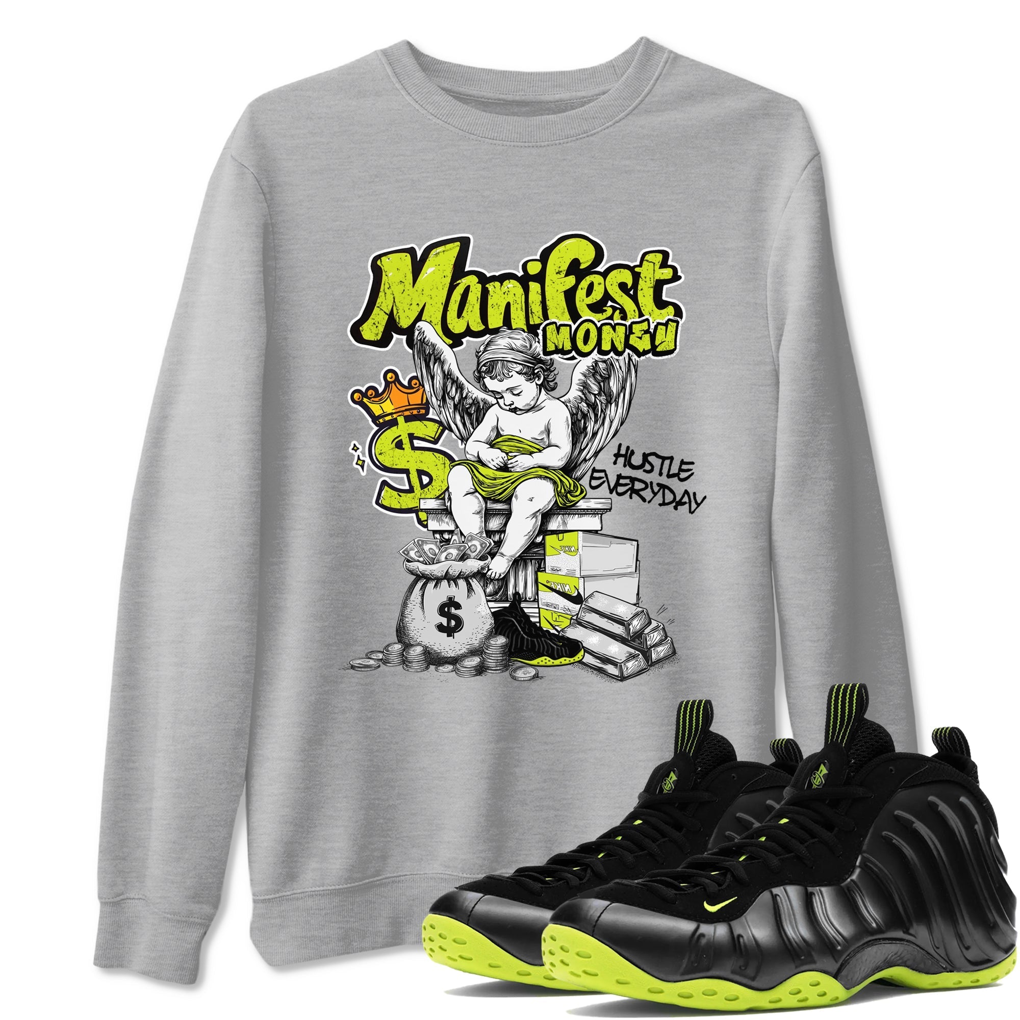 Manifest Money snkmatch Tees - Air Foamposite One Black Volt
