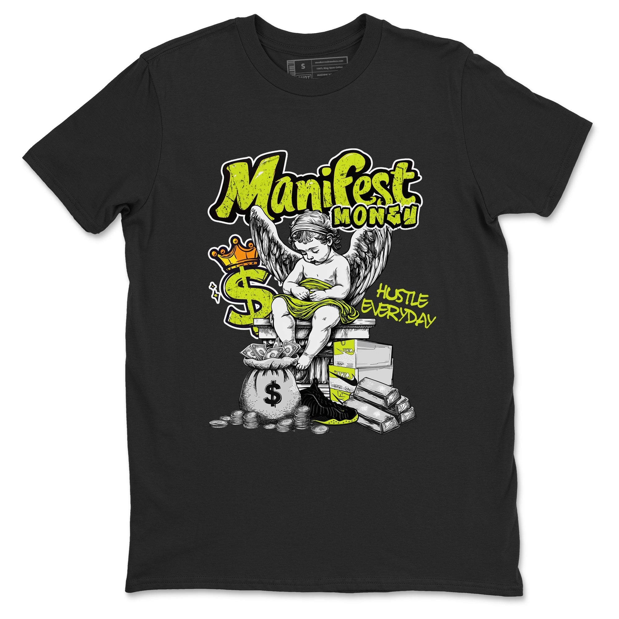 Manifest Money snkmatch Tees - Air Foamposite One Black Volt
