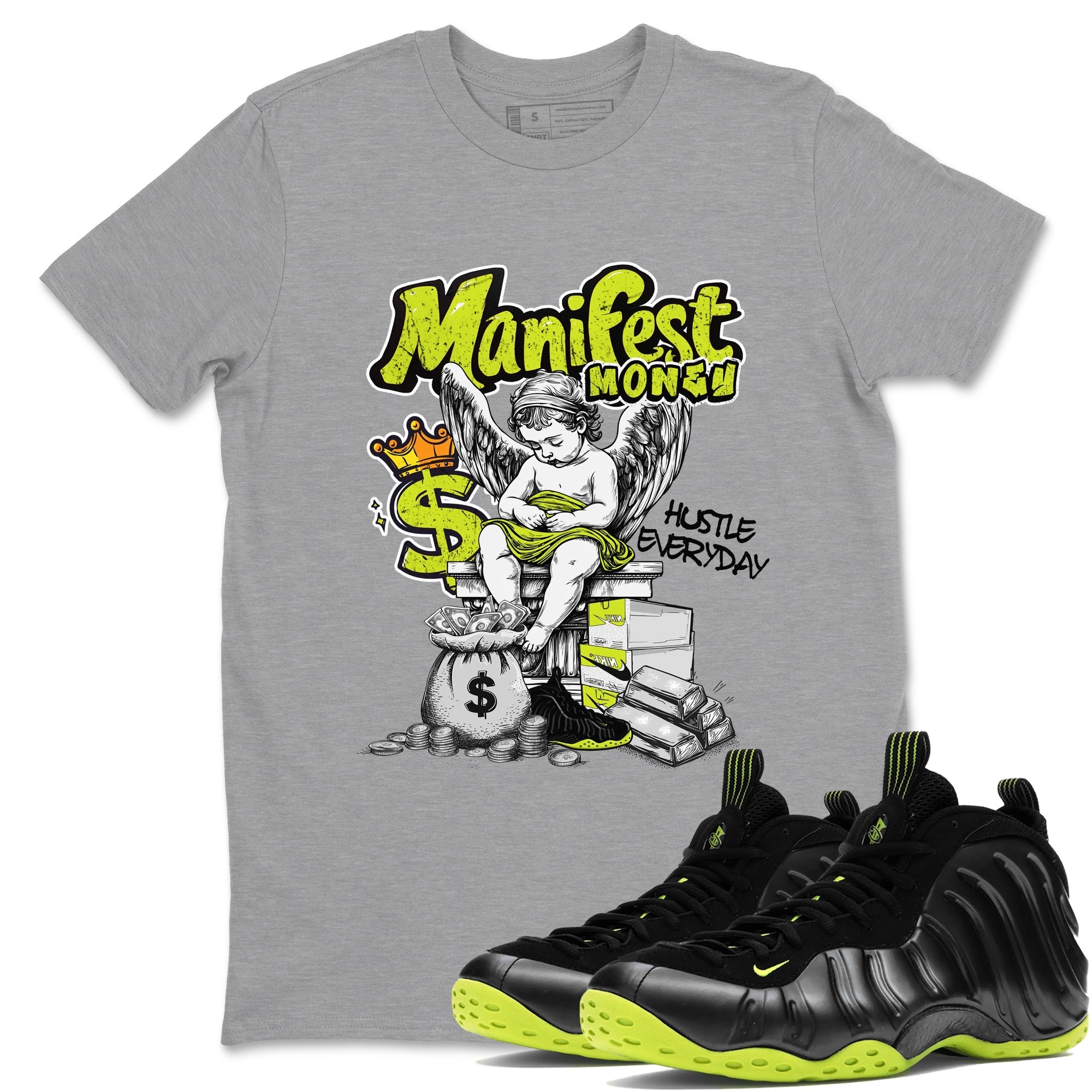 Manifest Money snkmatch Tees - Air Foamposite One Black Volt