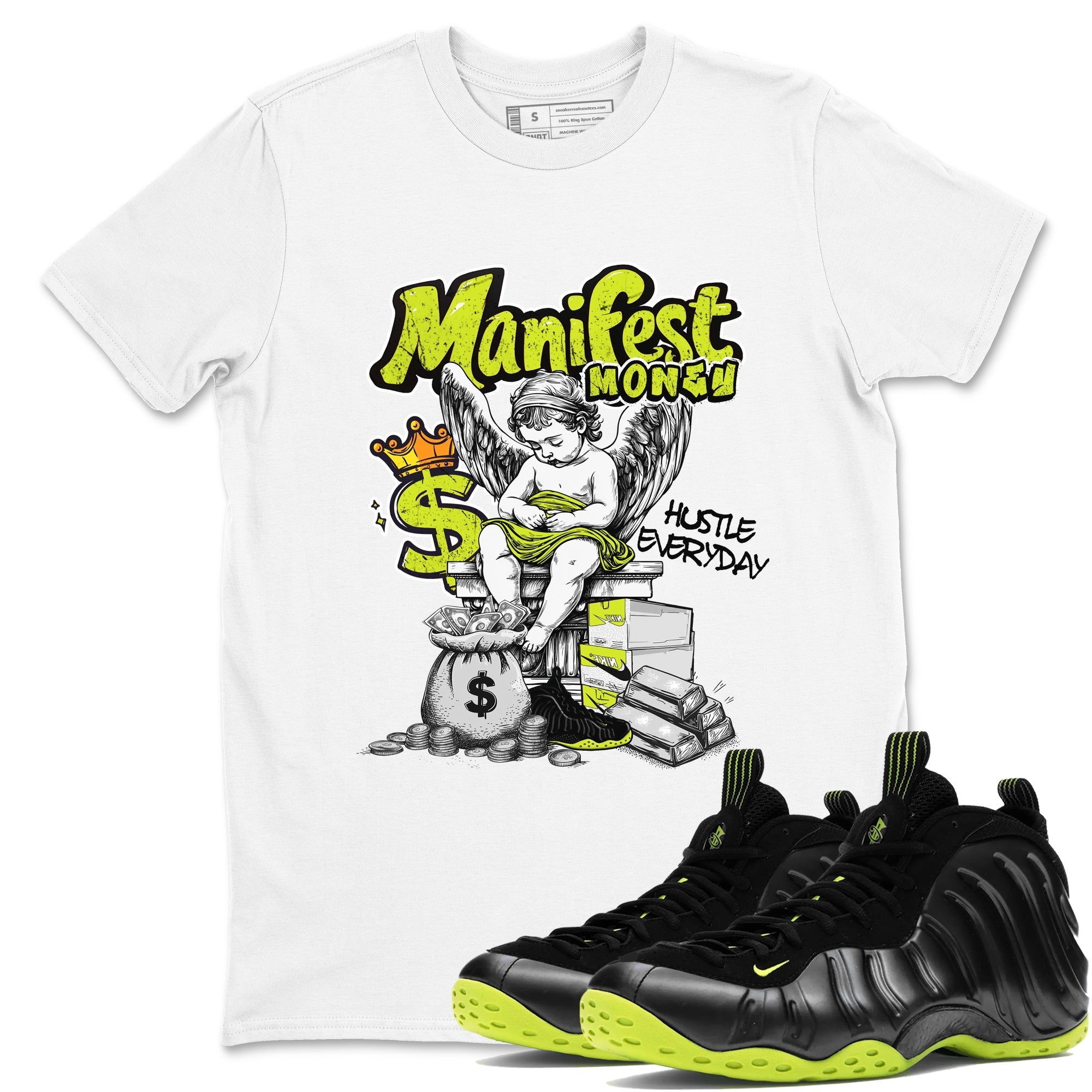 Manifest Money snkmatch Tees - Air Foamposite One Black Volt