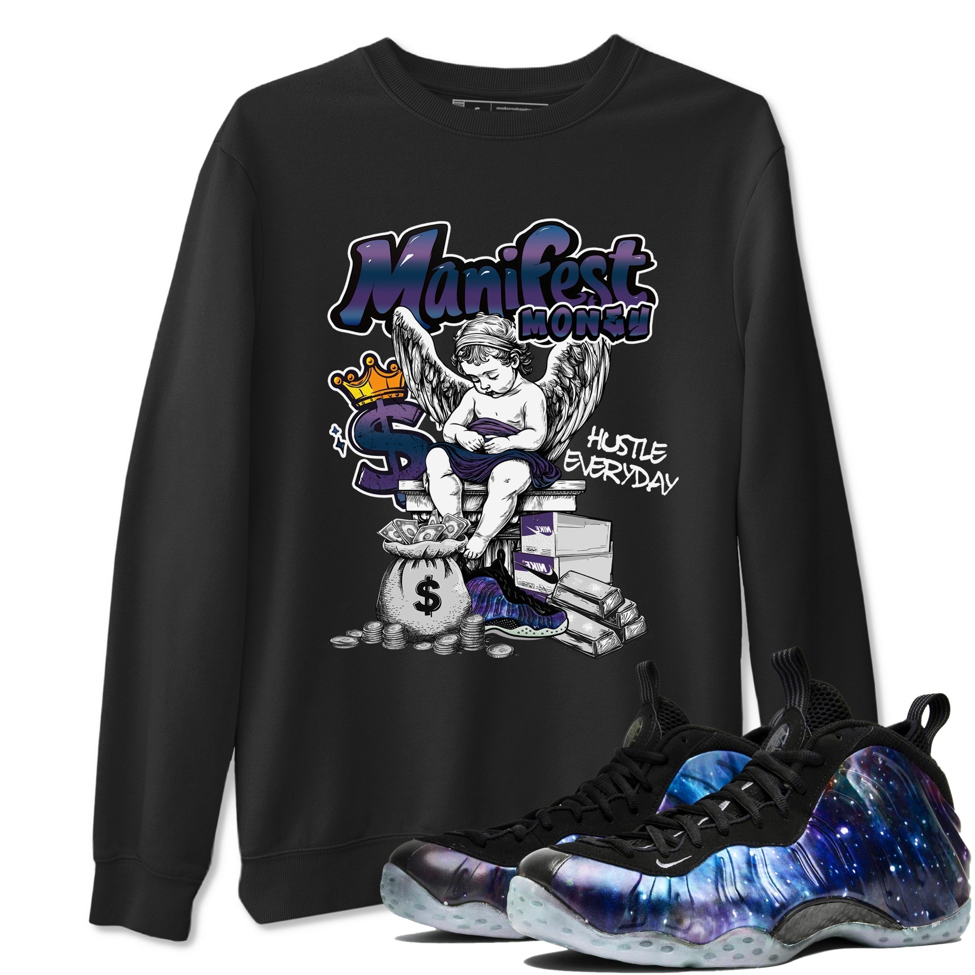 Manifest Money snkmatch Tees - Air Foamposite One Galaxy