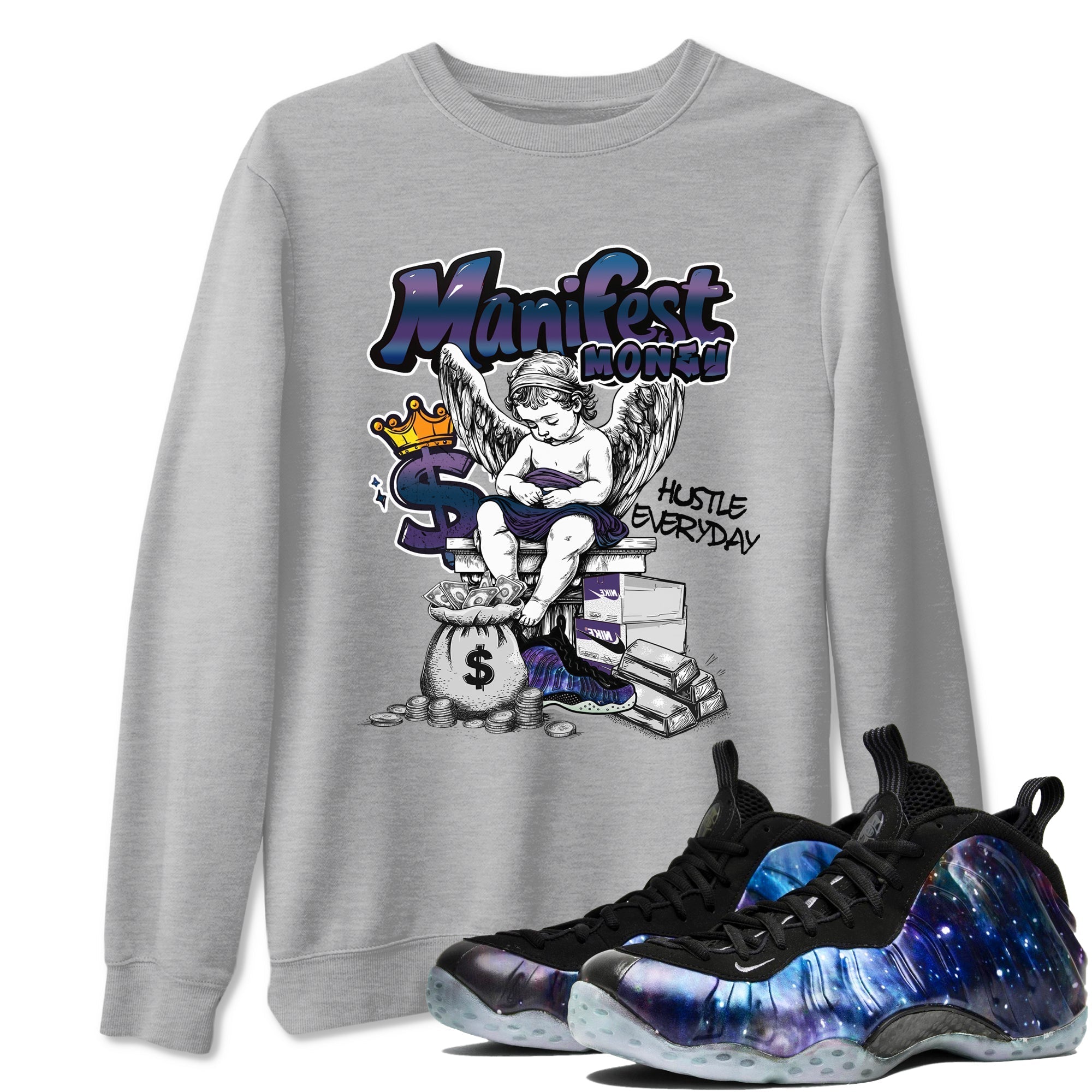 Manifest Money snkmatch Tees - Air Foamposite One Galaxy